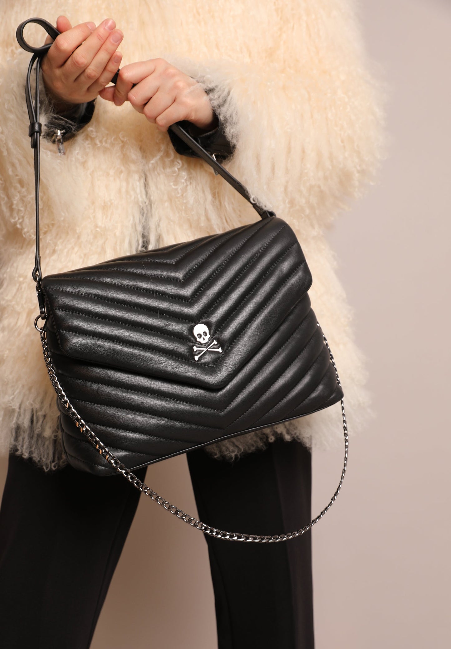 BOLSO PIEL BANDOLERA ACOLCHADO