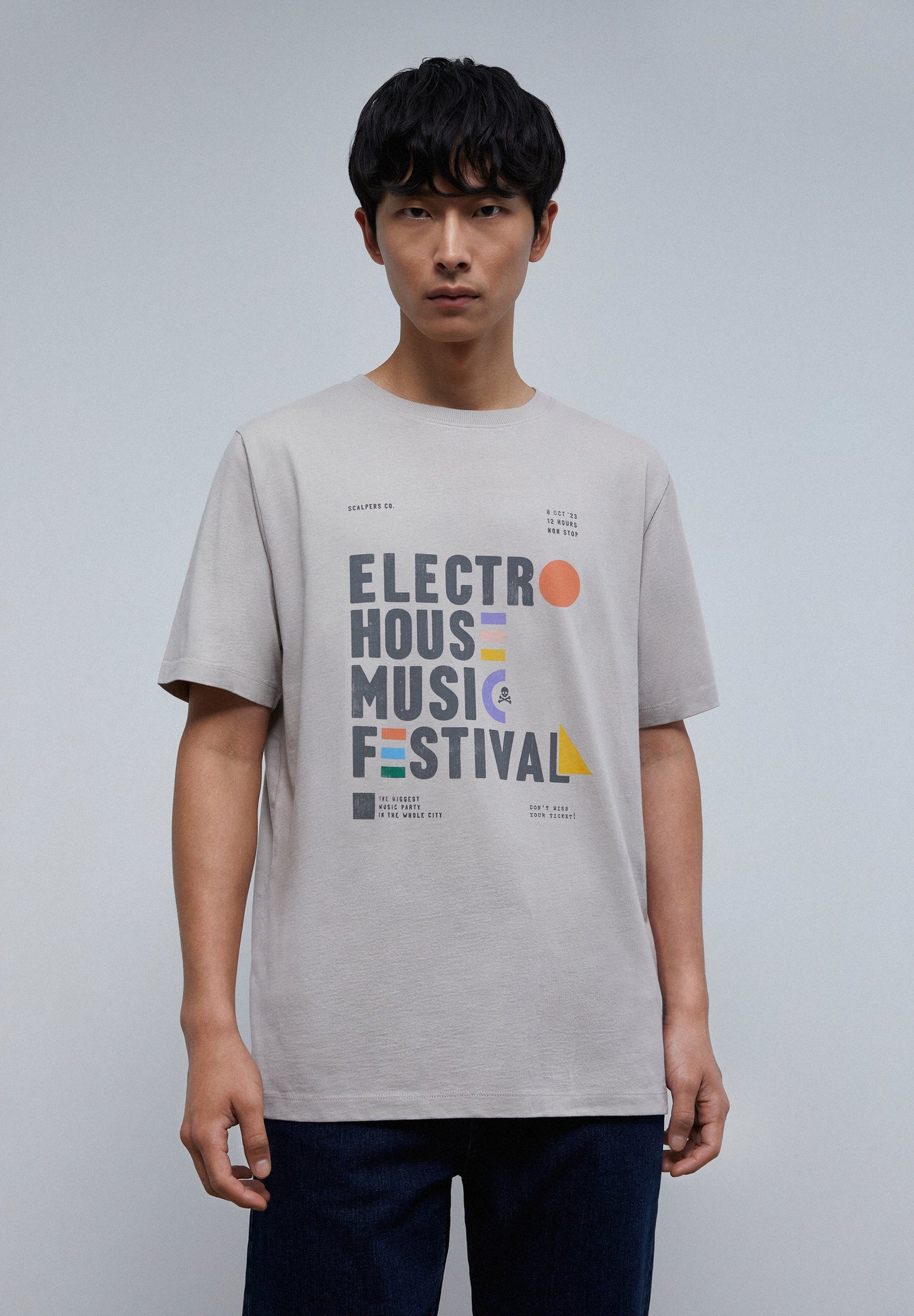 CAMISETA LAVADA PRINT FRONTAL FESTIVAL