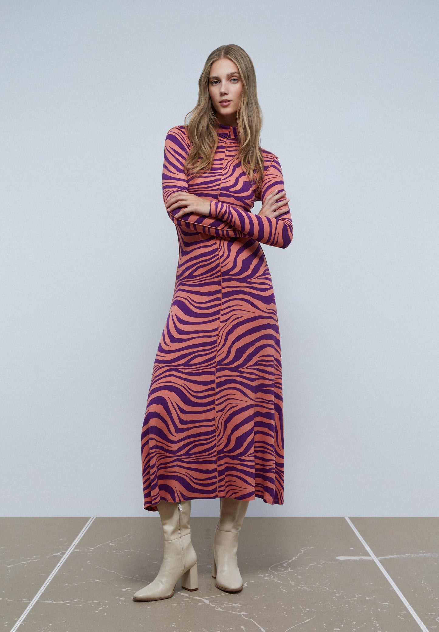 VESTIDO MIDI CEBRA