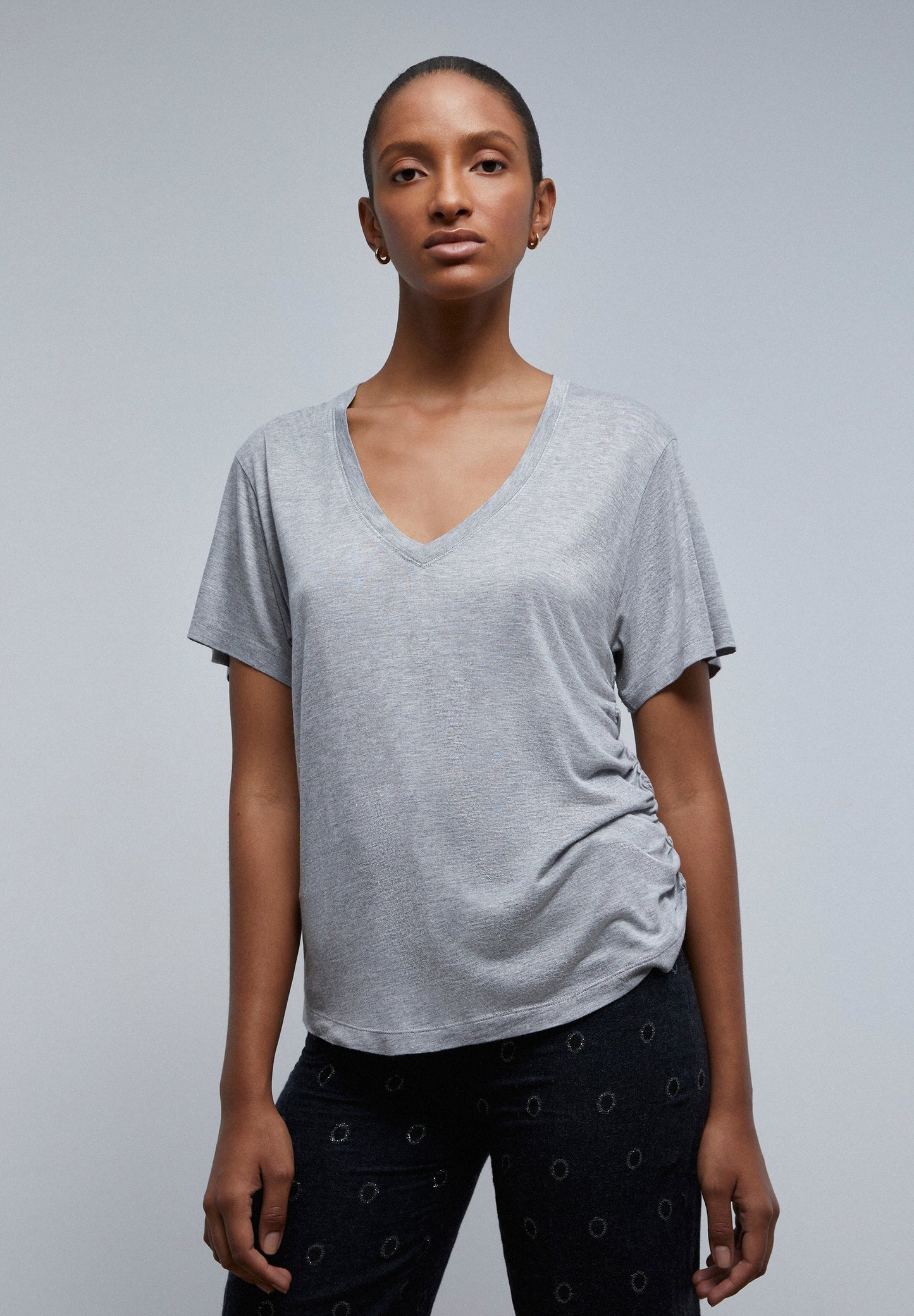 CAMISETA LUREX FRUNCIDO LATERAL