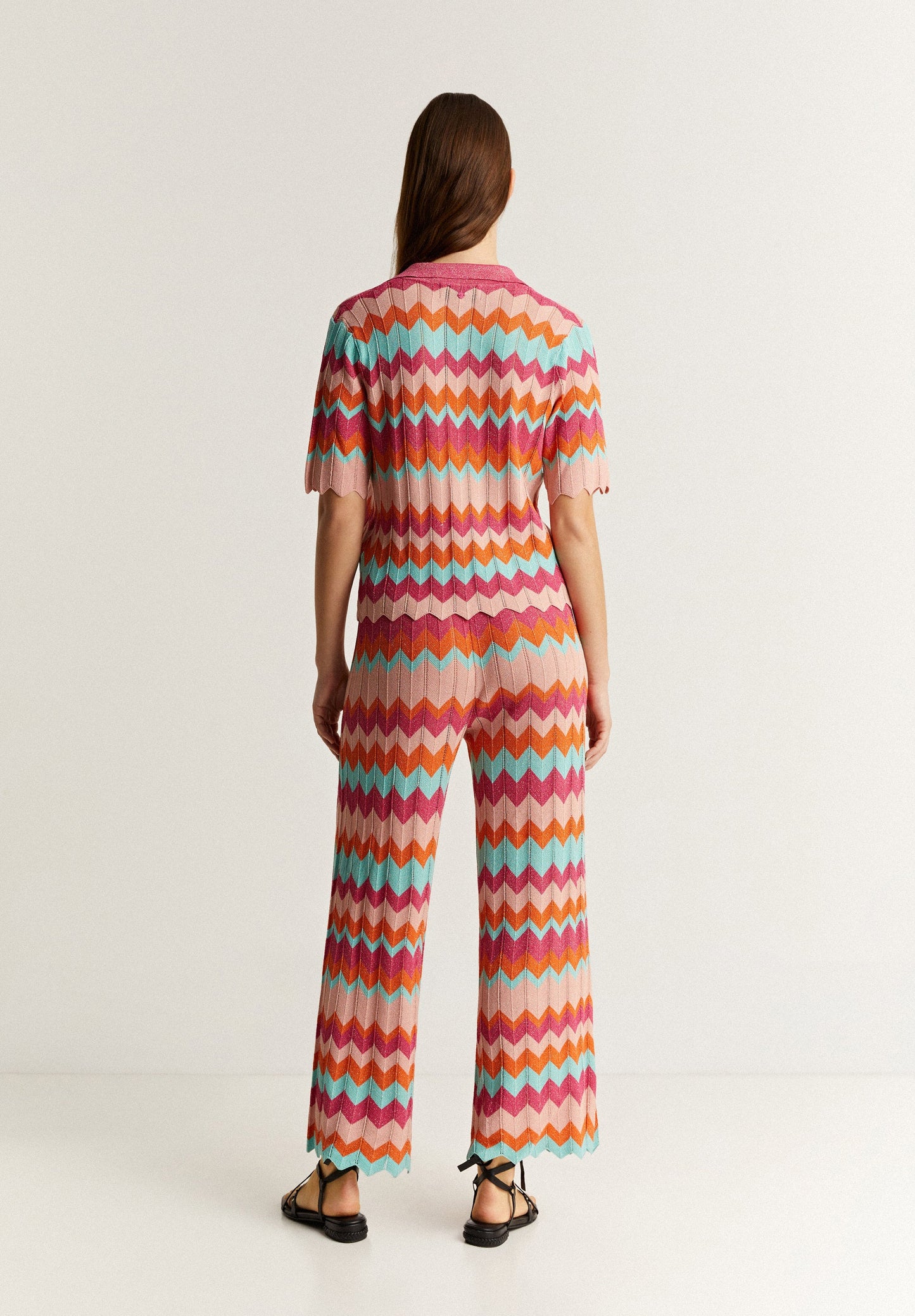 PANTALÓN PUNTO ZIGZAG LUREX