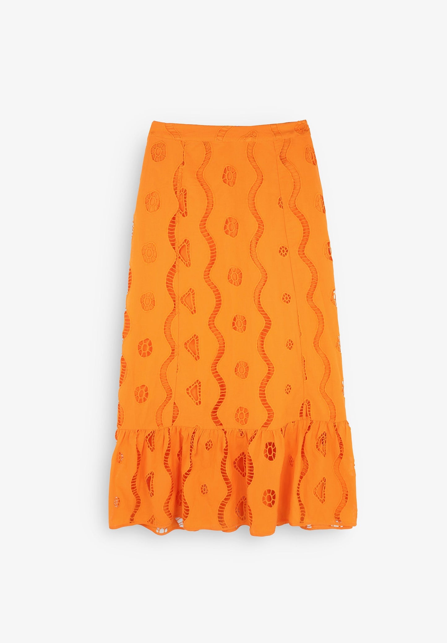 FALDA MIDI BORDADO INGLÉS