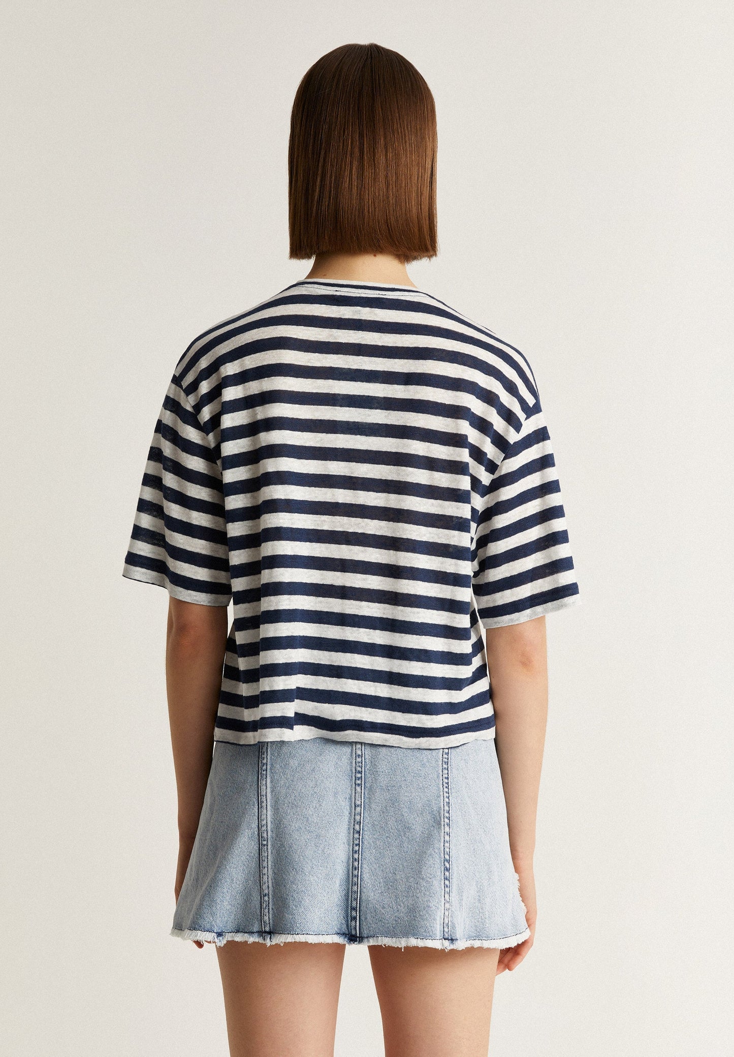 CAMISETA RAYAS LINO