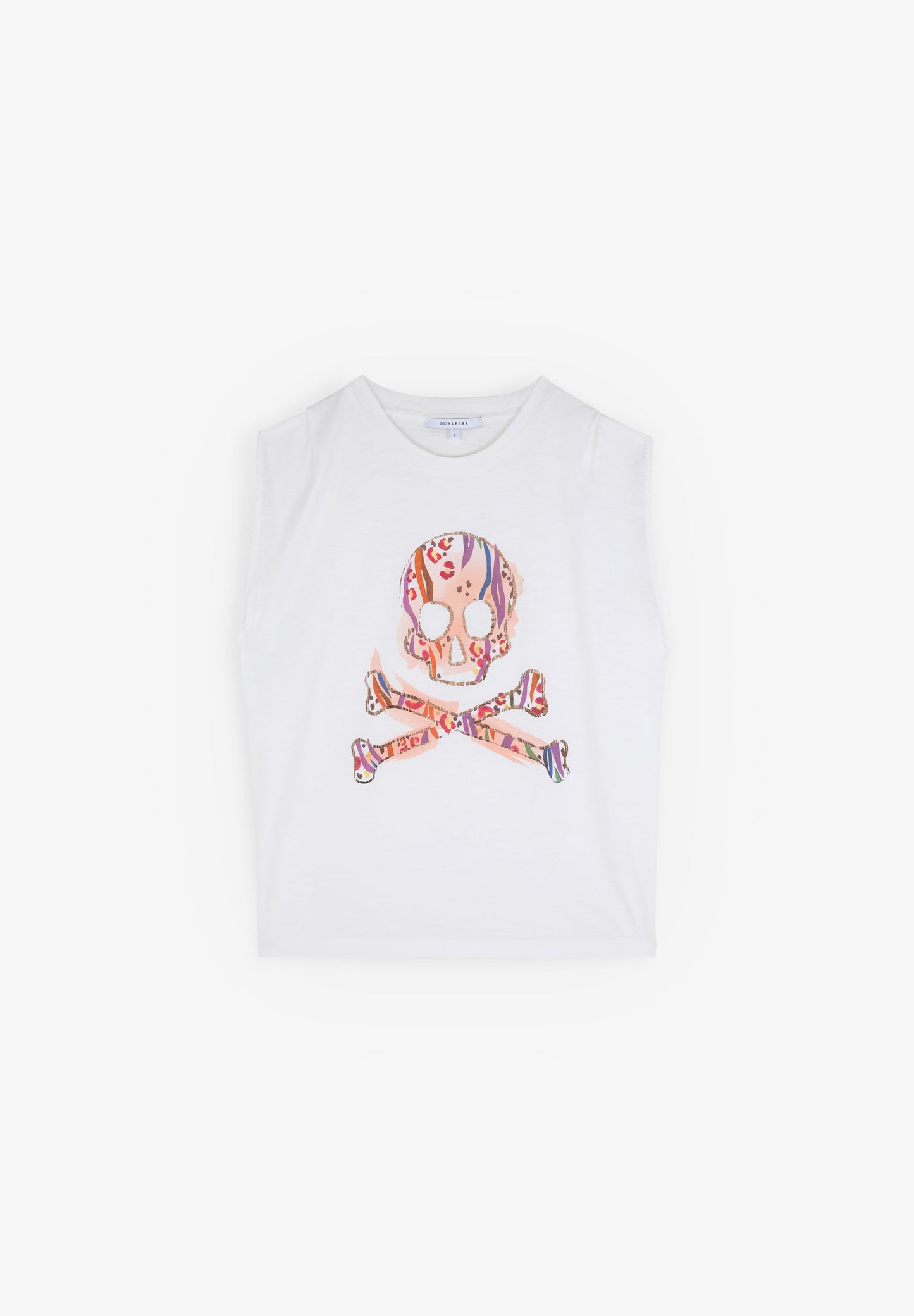 CAMISETA CALAVERA FRONTAL DETALLE HOMBRO