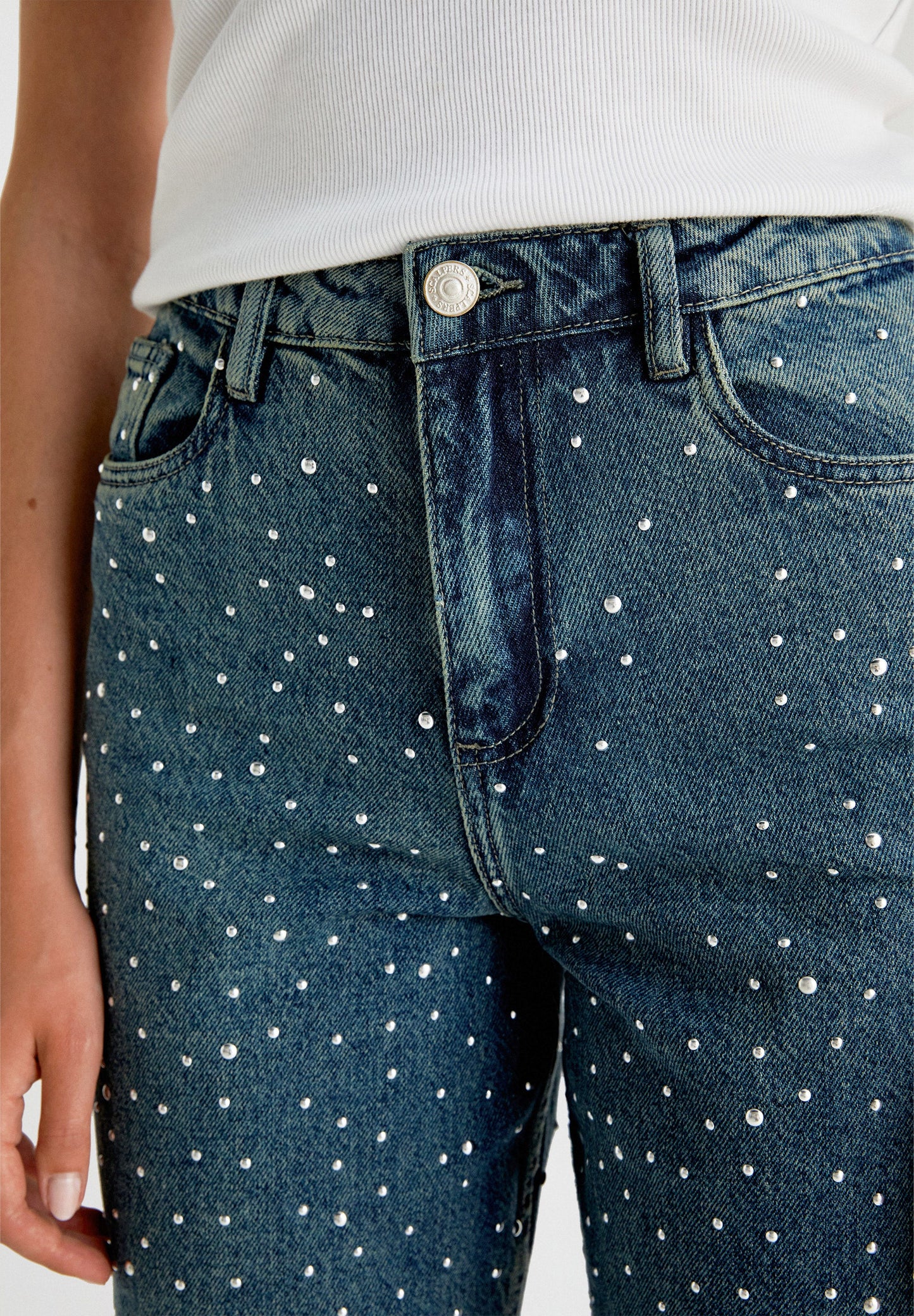 JEANS RECTOS TACHAS