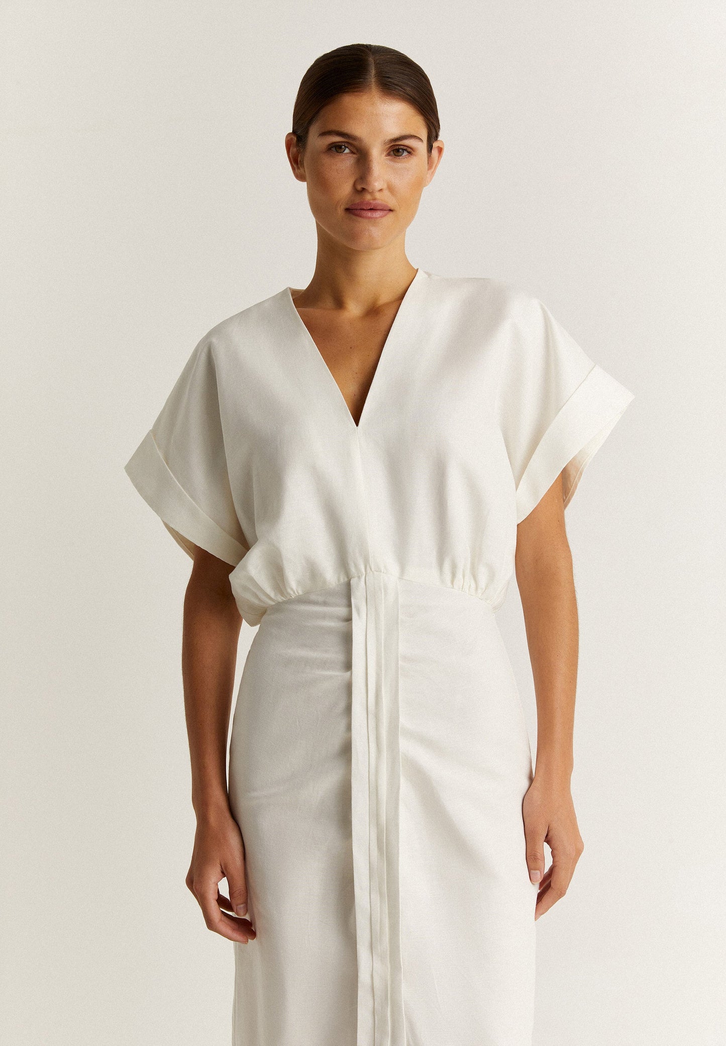 VESTIDO LINO FRUNCES