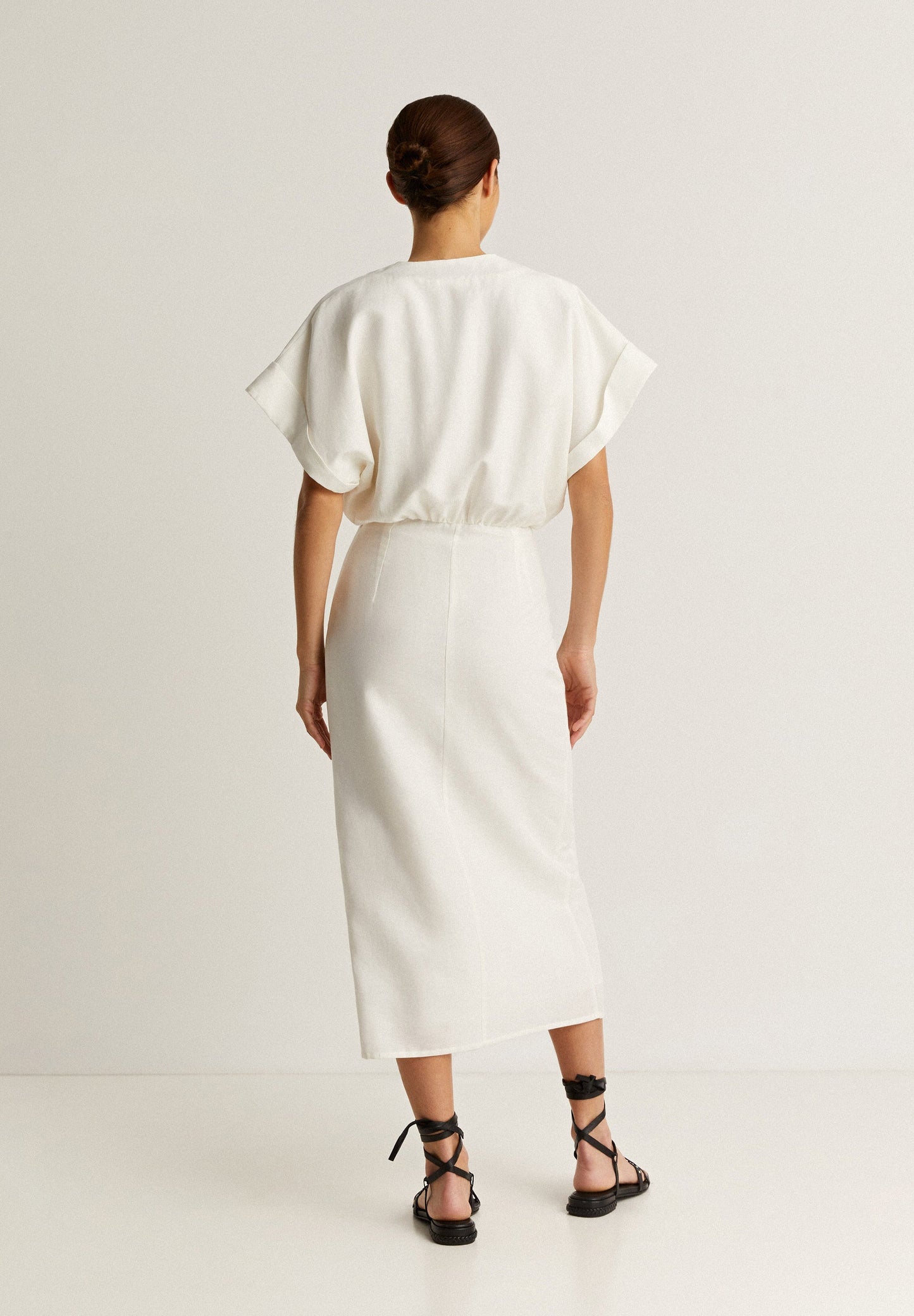 VESTIDO LINO FRUNCES