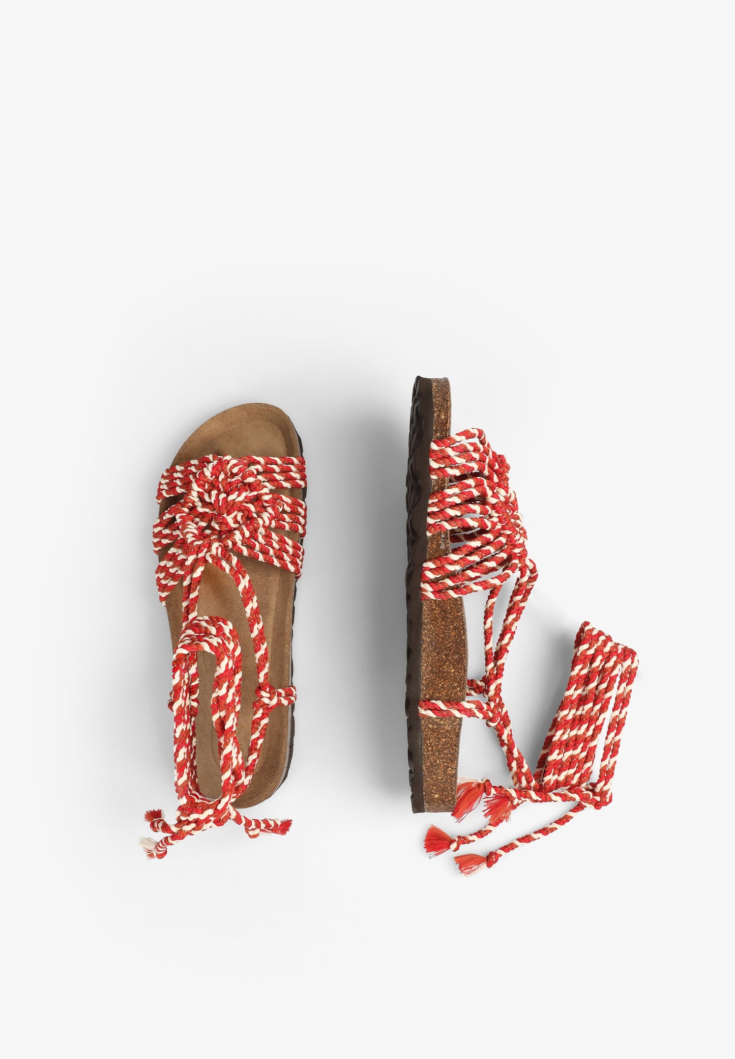 SANDALIAS PLANAS DETALLE CUERDAS