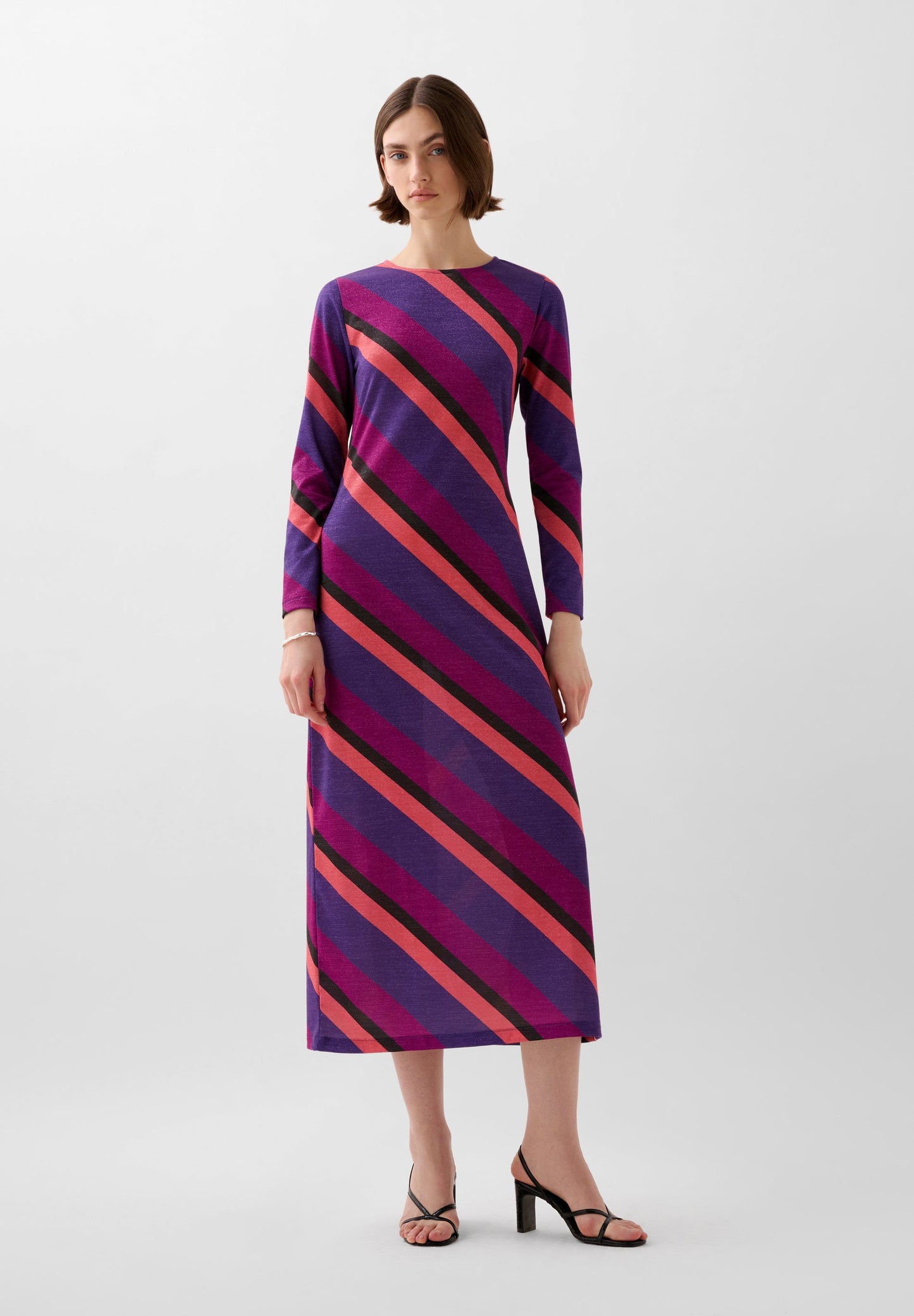 VESTIDO RAYAS LUREX