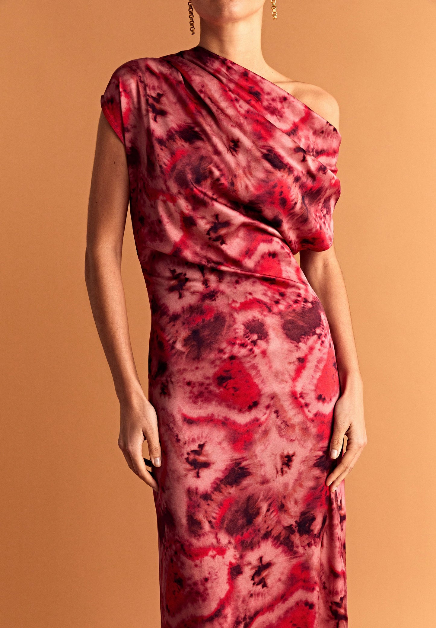 VESTIDO MIDI FLUIDO TIE DYE