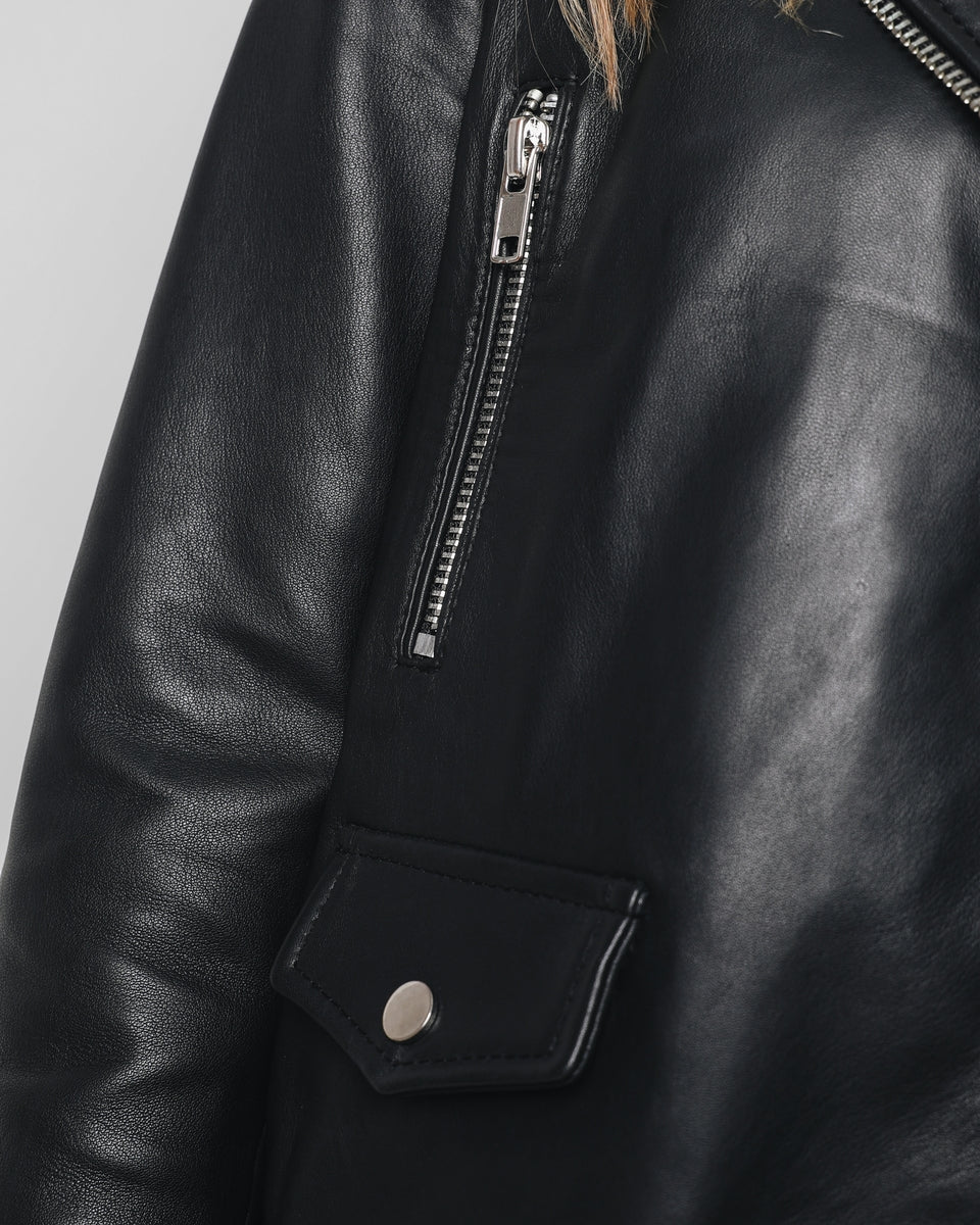 CAZADORA BIKER PIEL