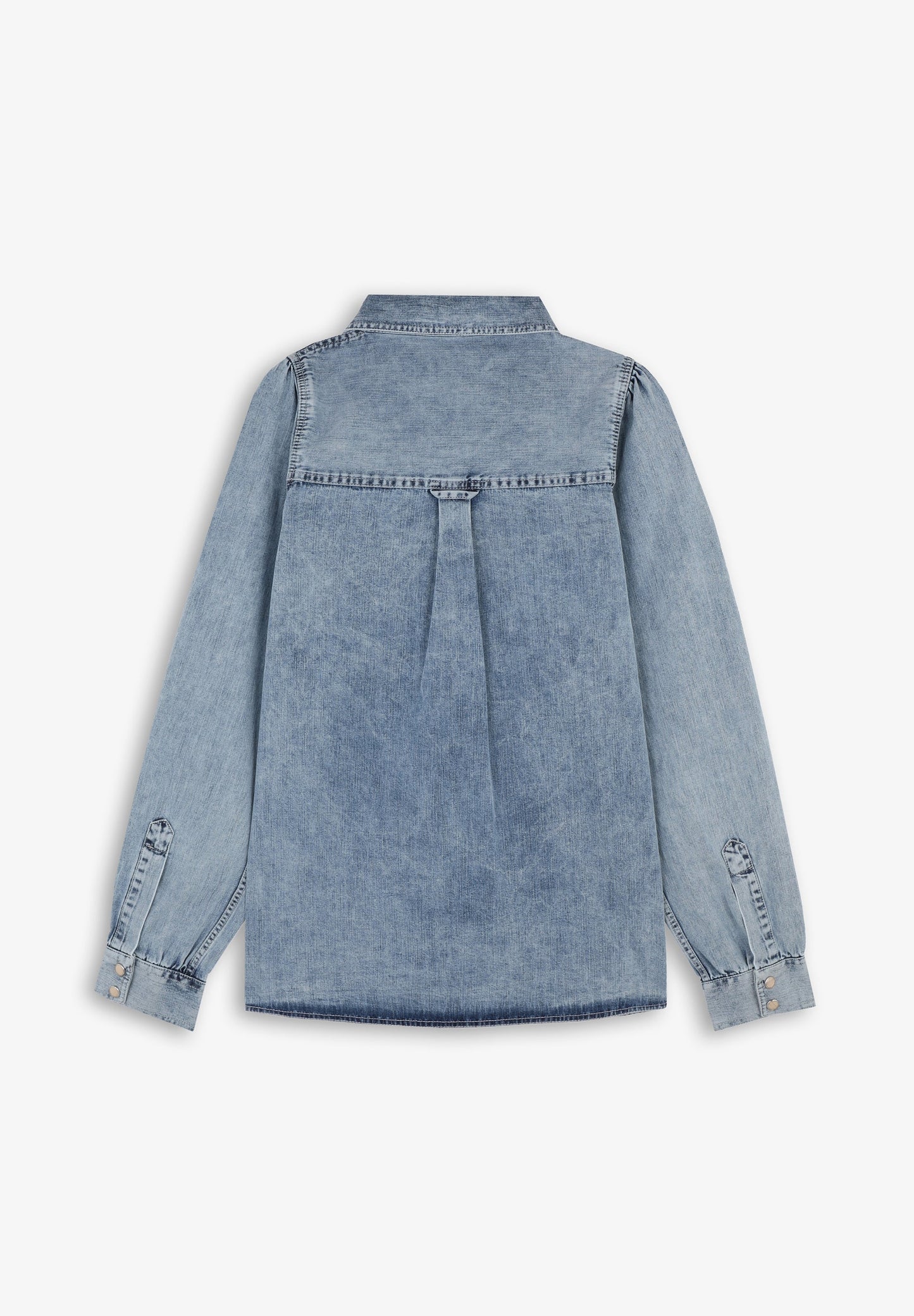 CAMISA DENIM LAVADA BOLSILLOS