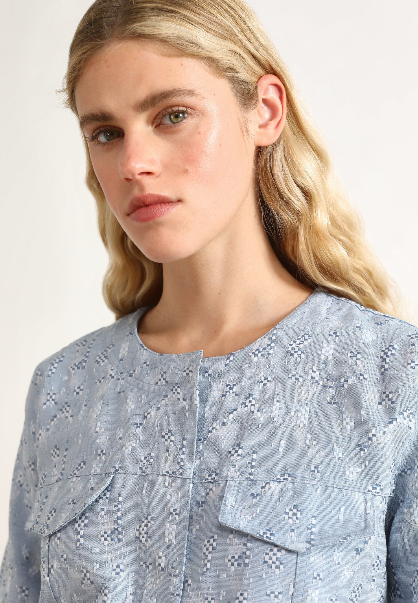 CHAQUETA DENIM JACQUARD