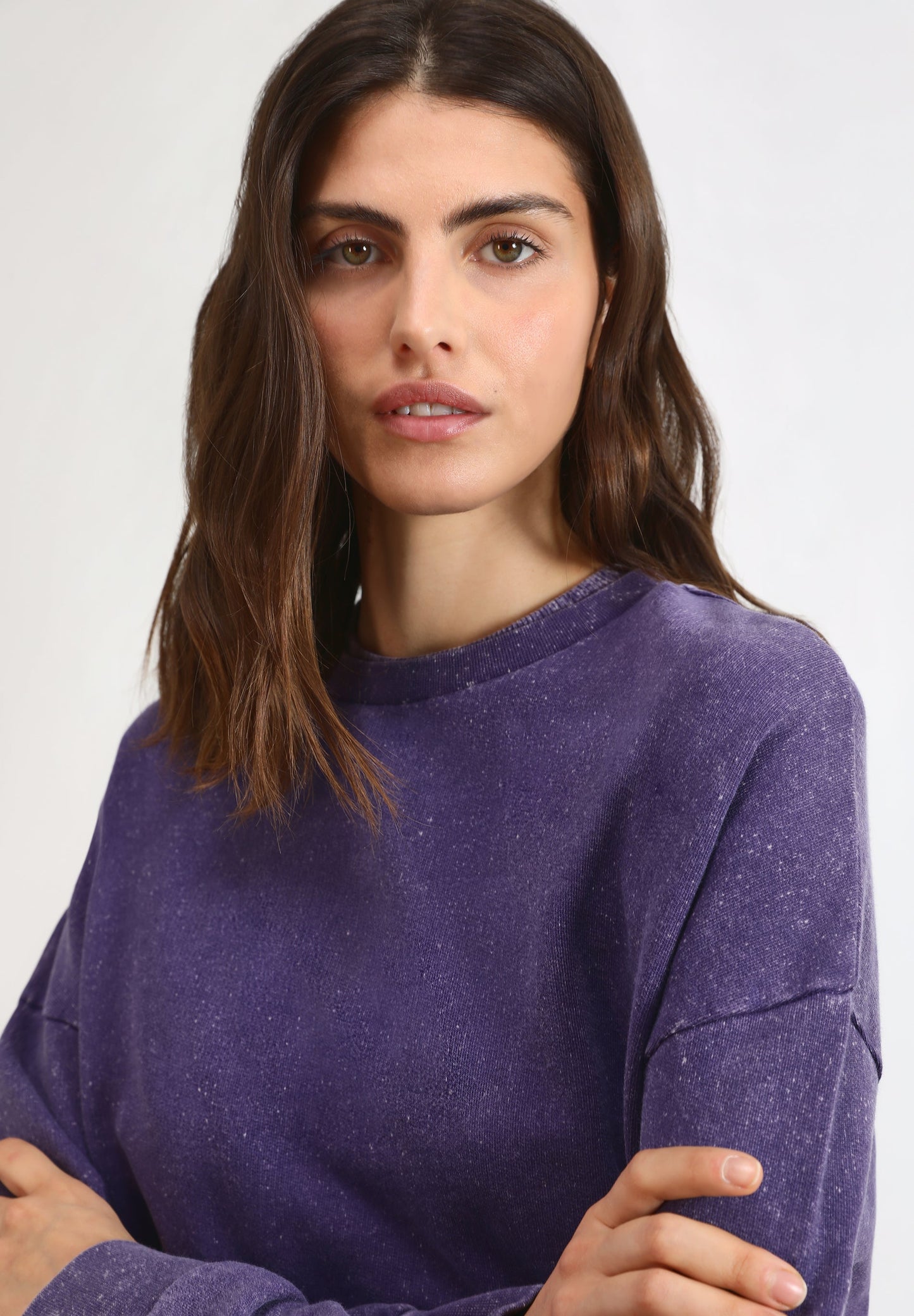 SUDADERA LAVADA CALAVERA GLITTER
