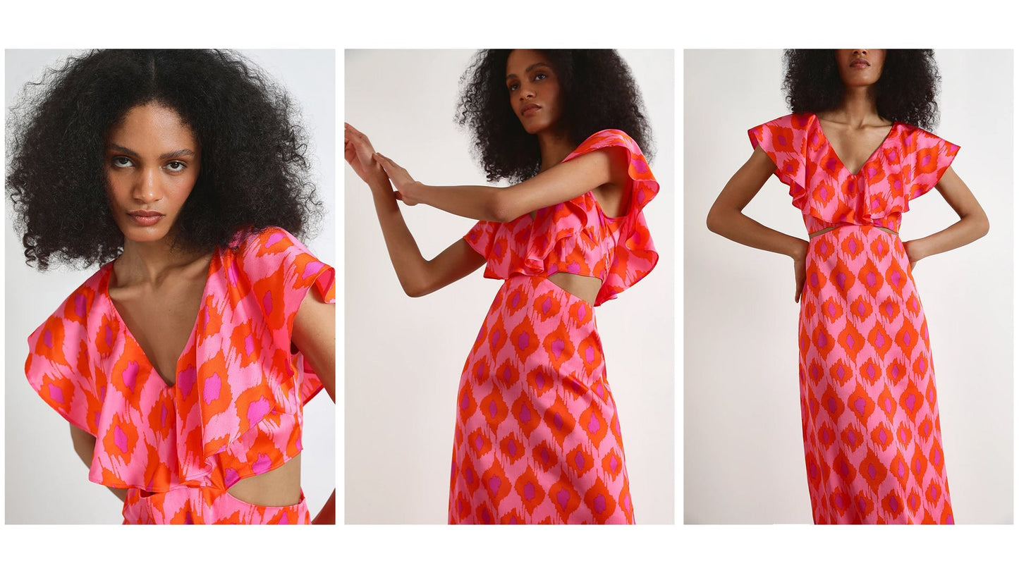 VESTIDO CUT OUT VOLANTE