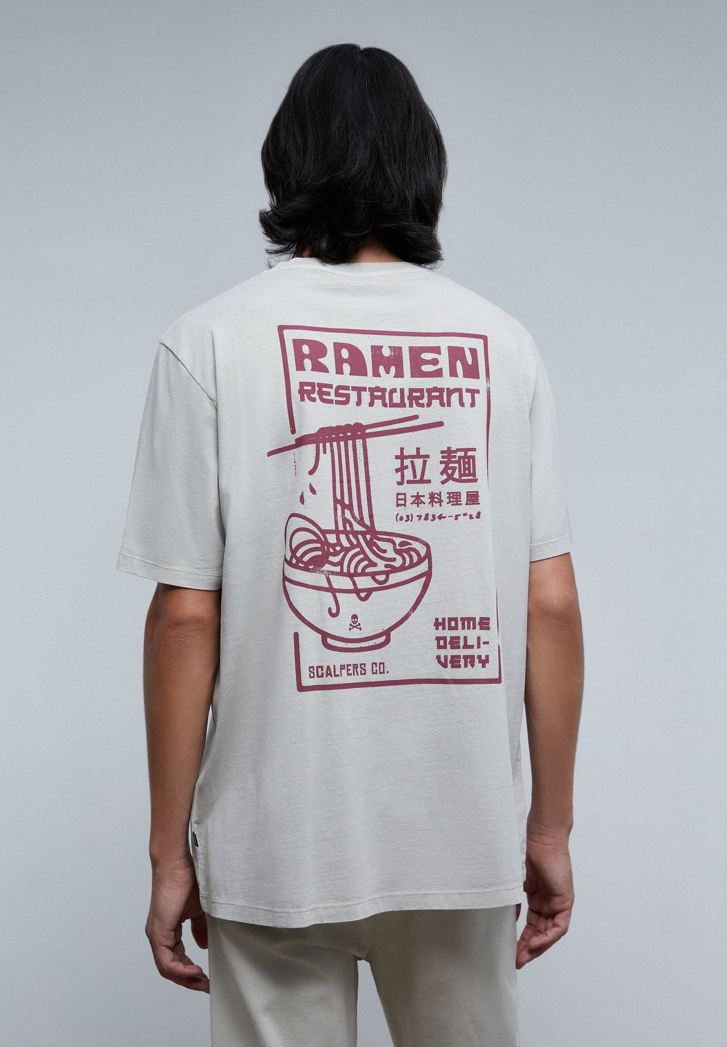 CAMISETA LAVADA PRINT CONTRASTE