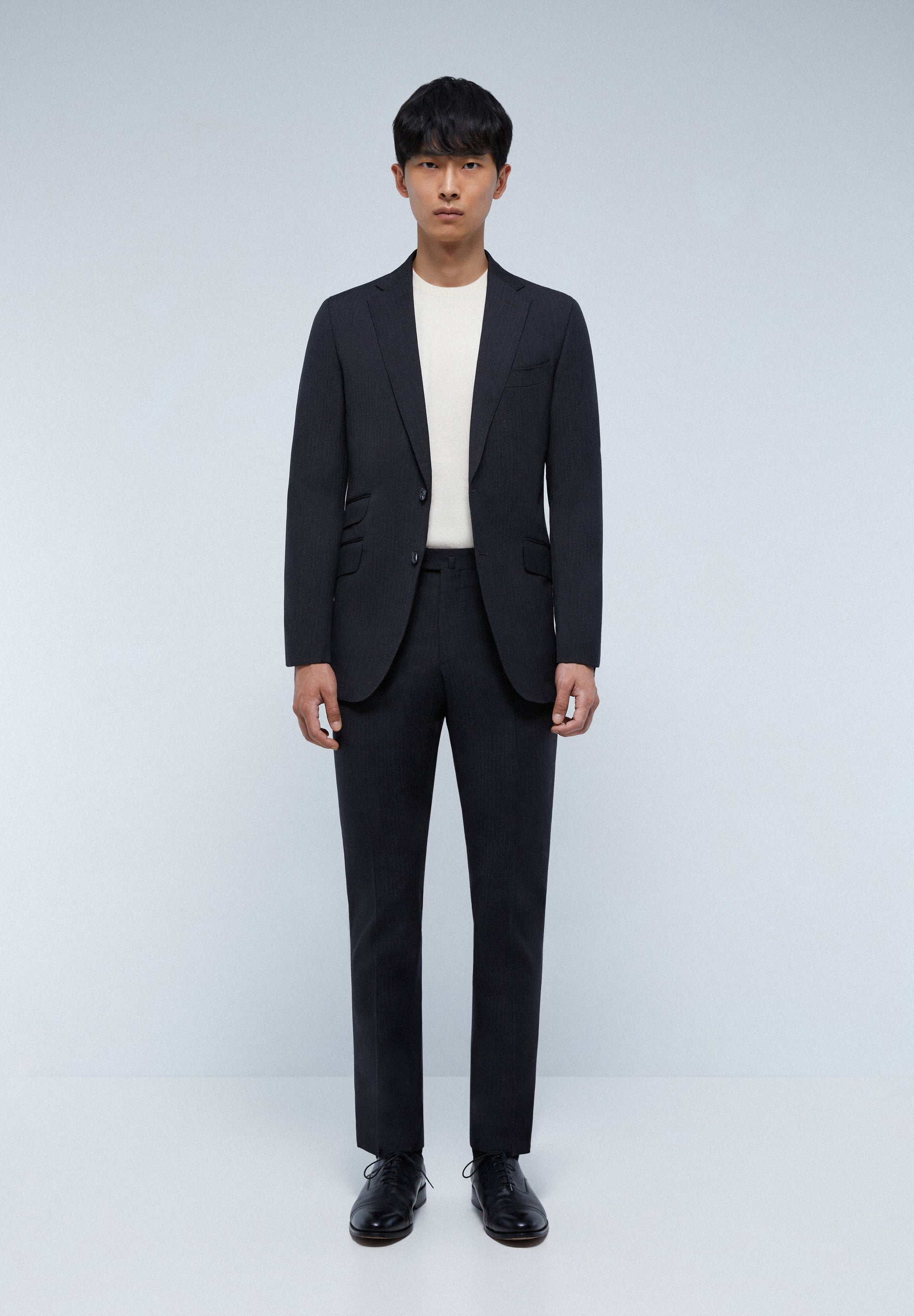 TRAJE ESTRUCTURA GRIS LANA