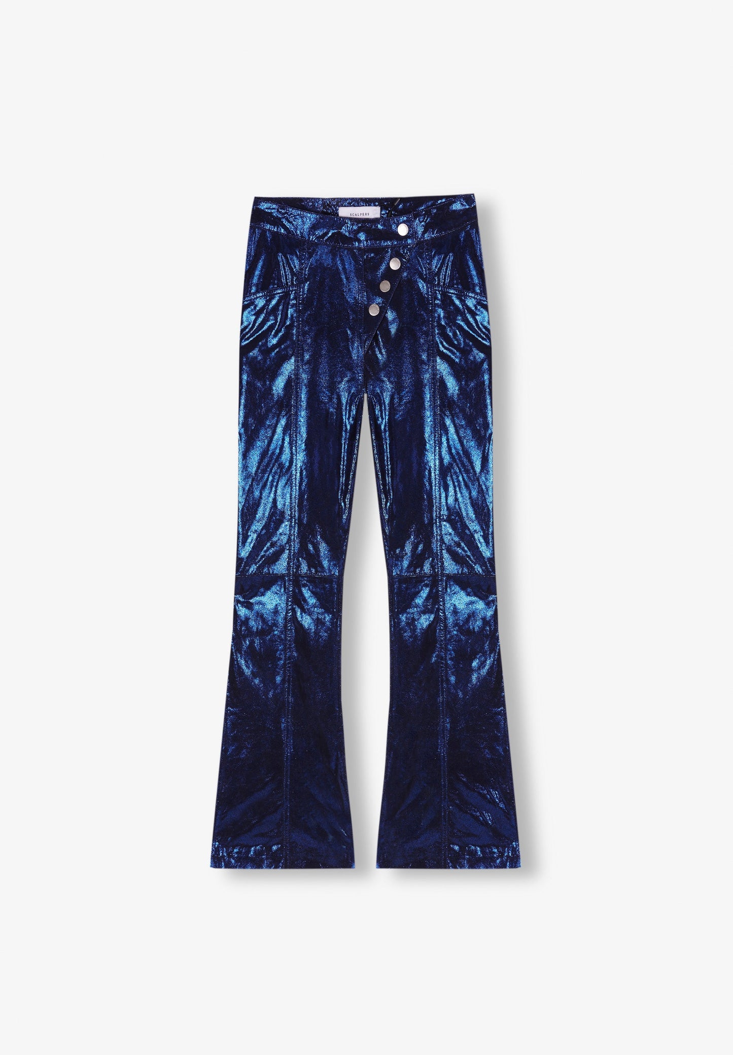 PANTALÓN FLARE METALIZADO