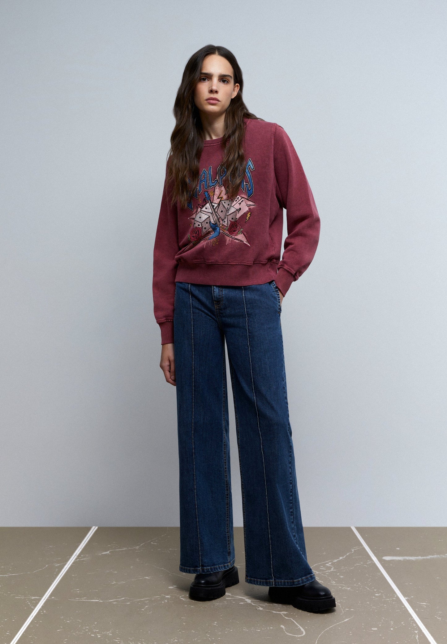 SUDADERA LOGO PRINT CRISTALES