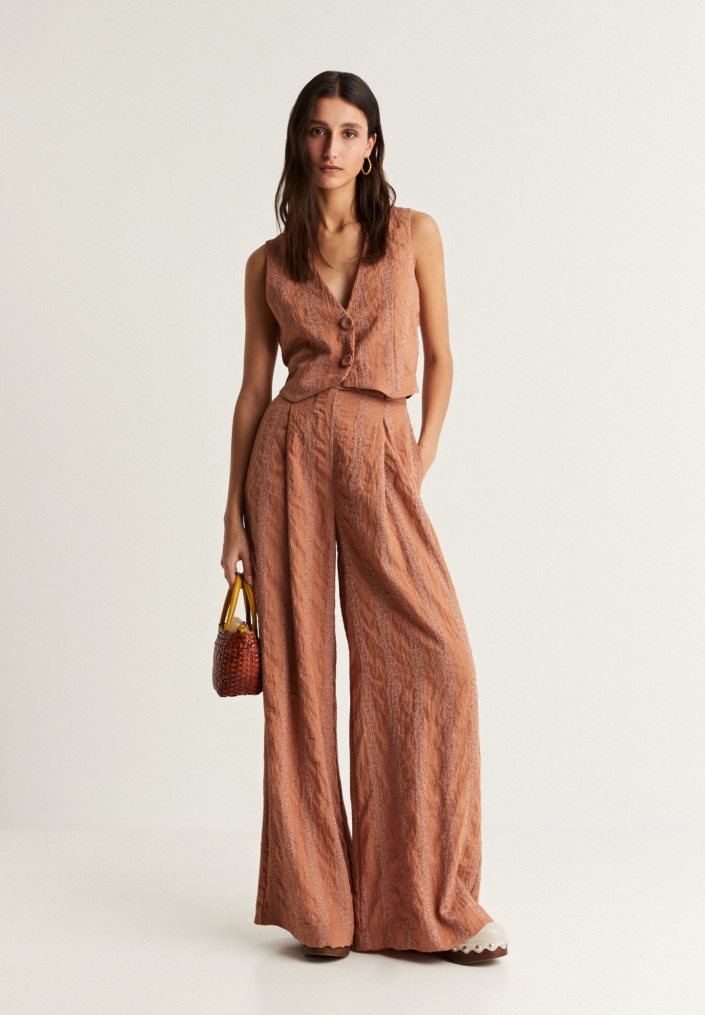 PANTALÓN RAYAS FULL LENGTH PINZAS