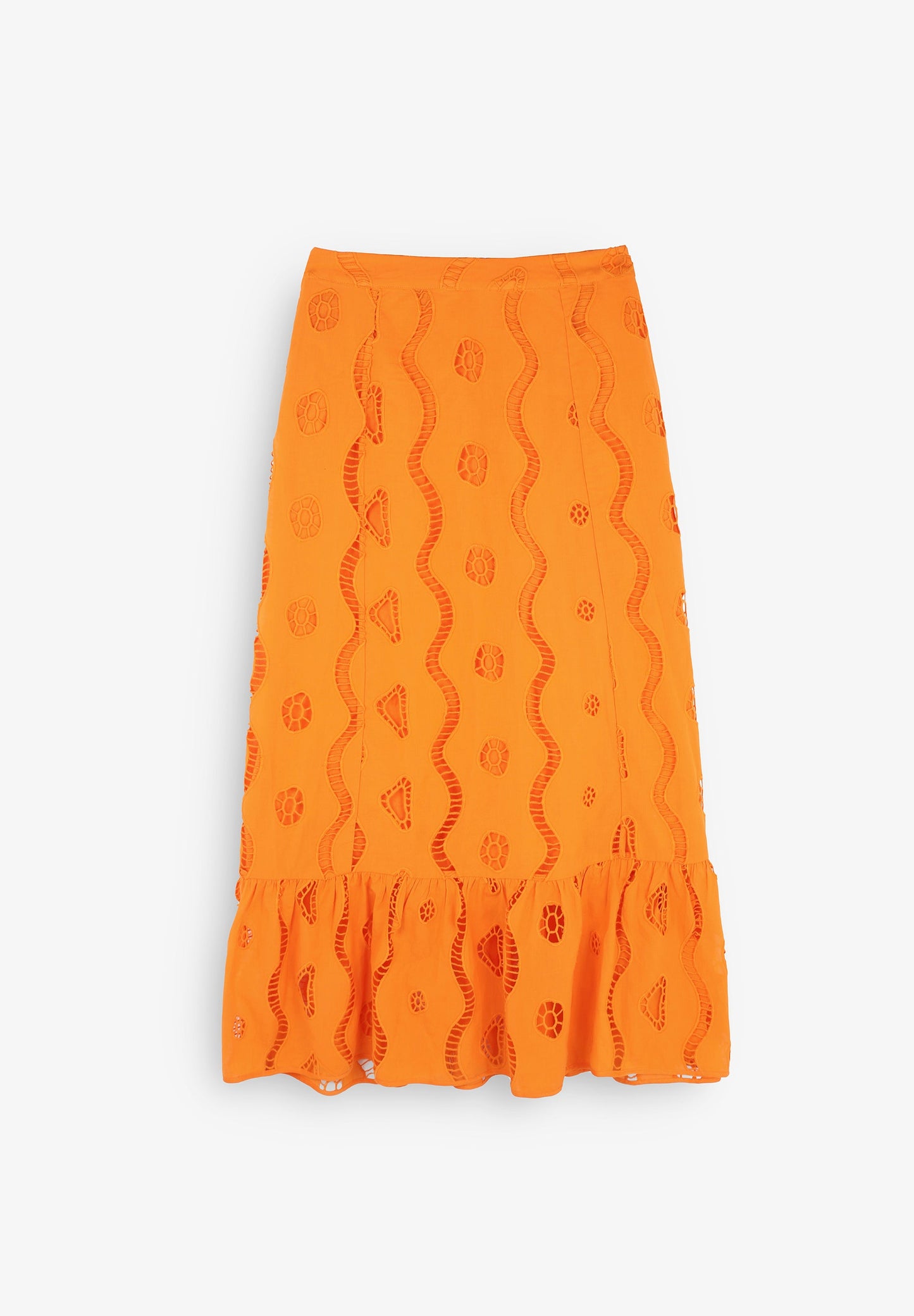 FALDA MIDI BORDADO INGLÉS