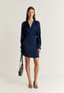 VESTIDO MINI SATINADO ARRUGADO