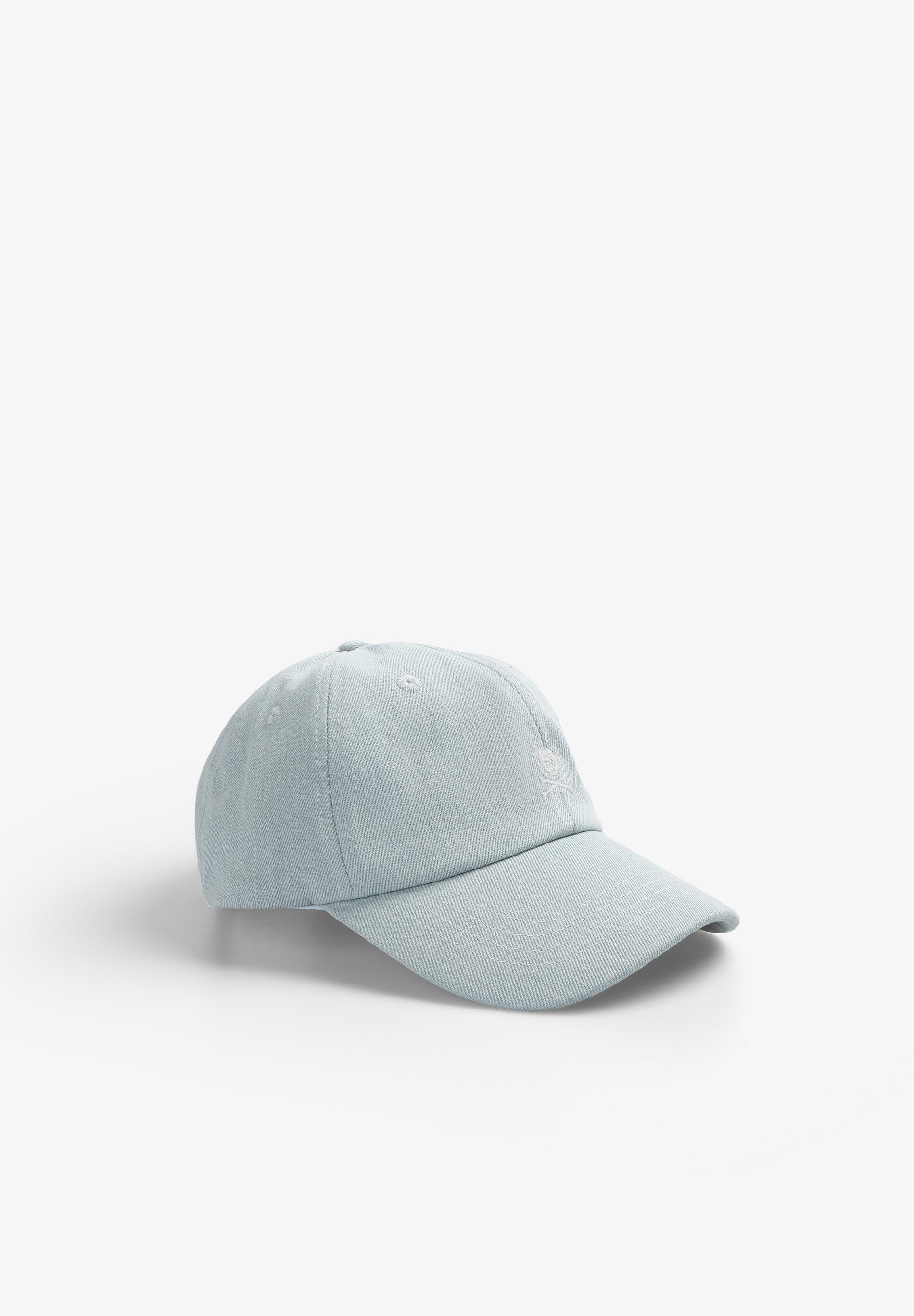 FLOWER EMB DENIM CAP