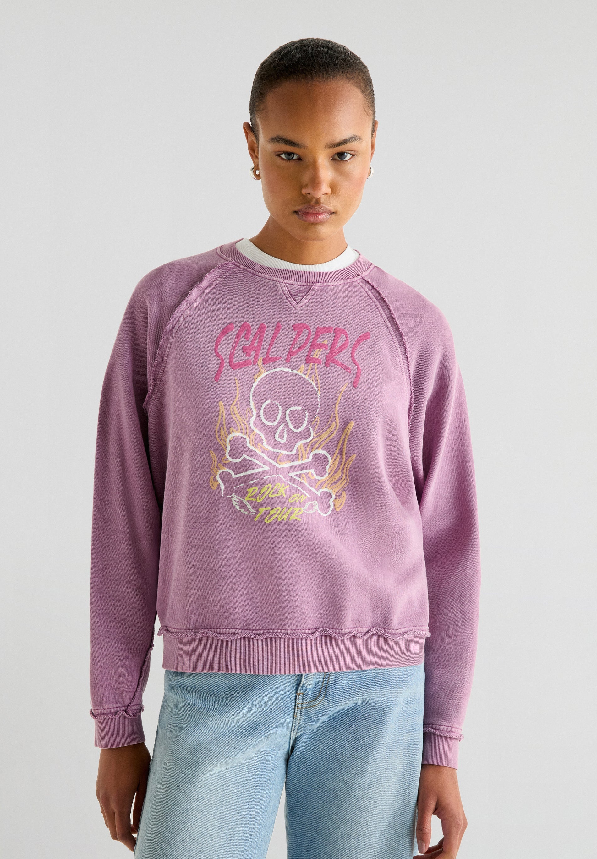 SUDADERA LAVADA LOGO CALAVERA