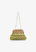 BOLSO CLUTCH RAFIA DETALLE ABALORIOS