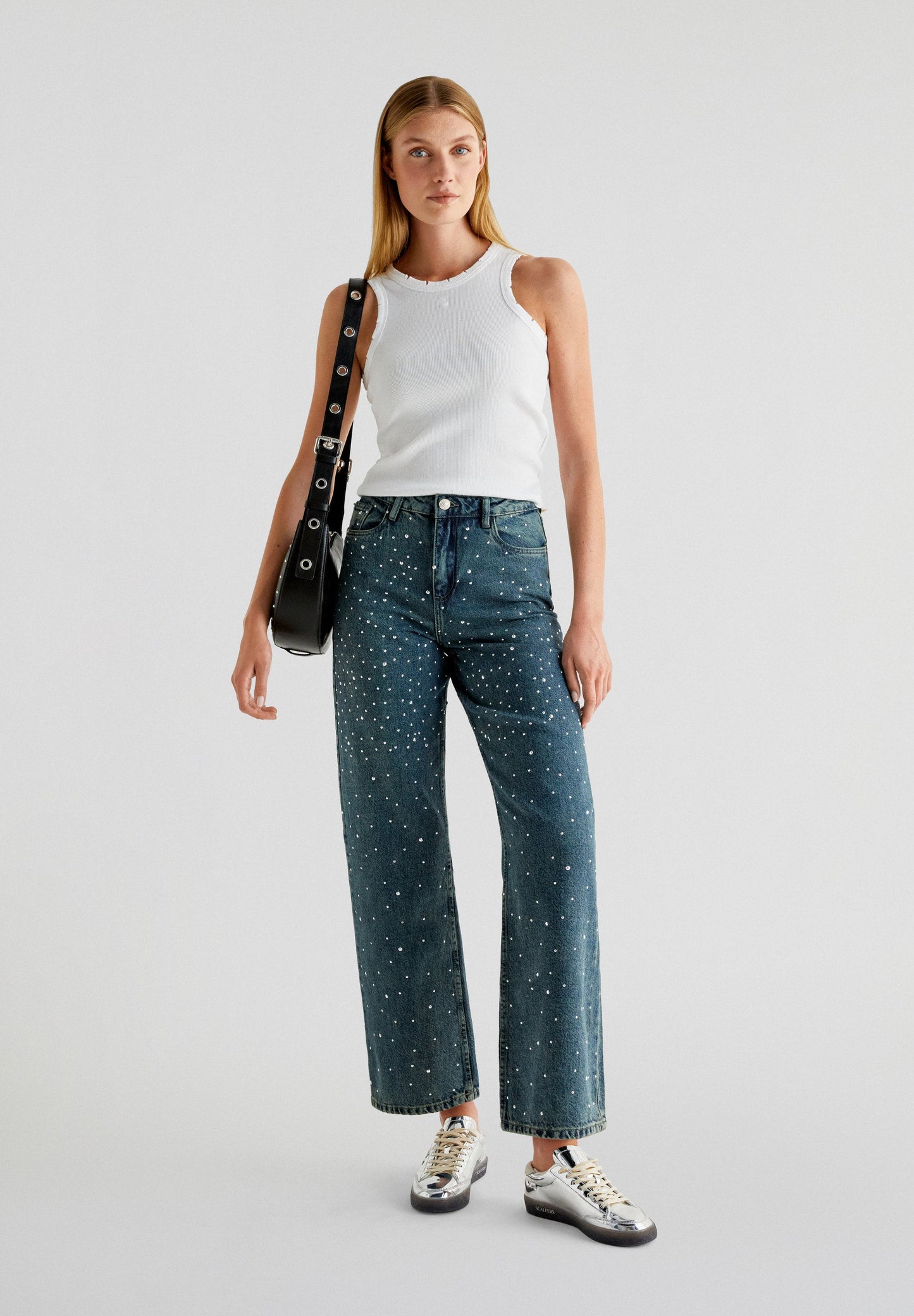 JEANS RECTOS TACHAS