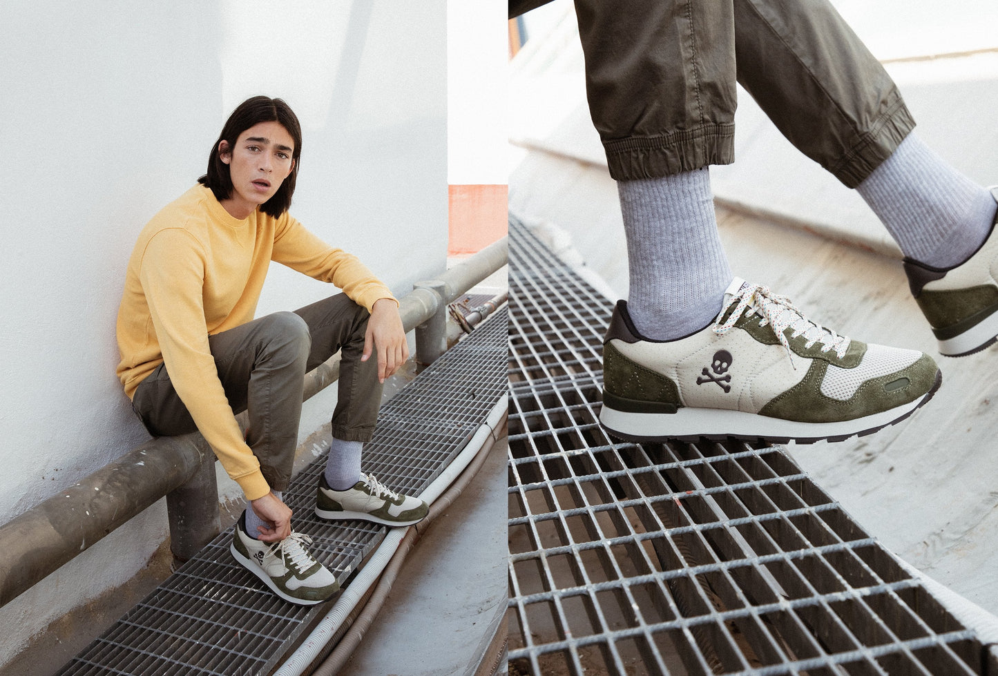 SNEAKERS COMBINADAS PIEL