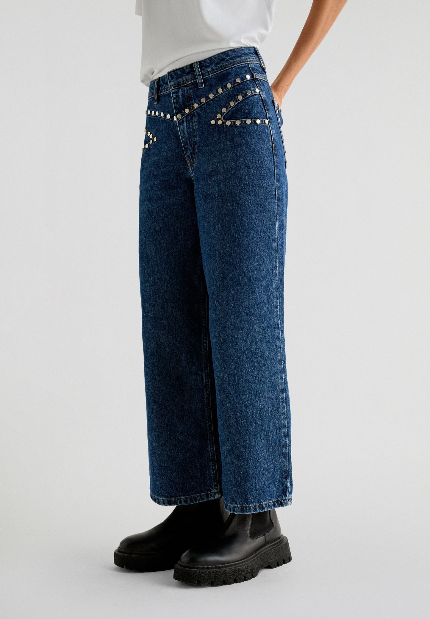 JEANS CULOTTE TACHAS