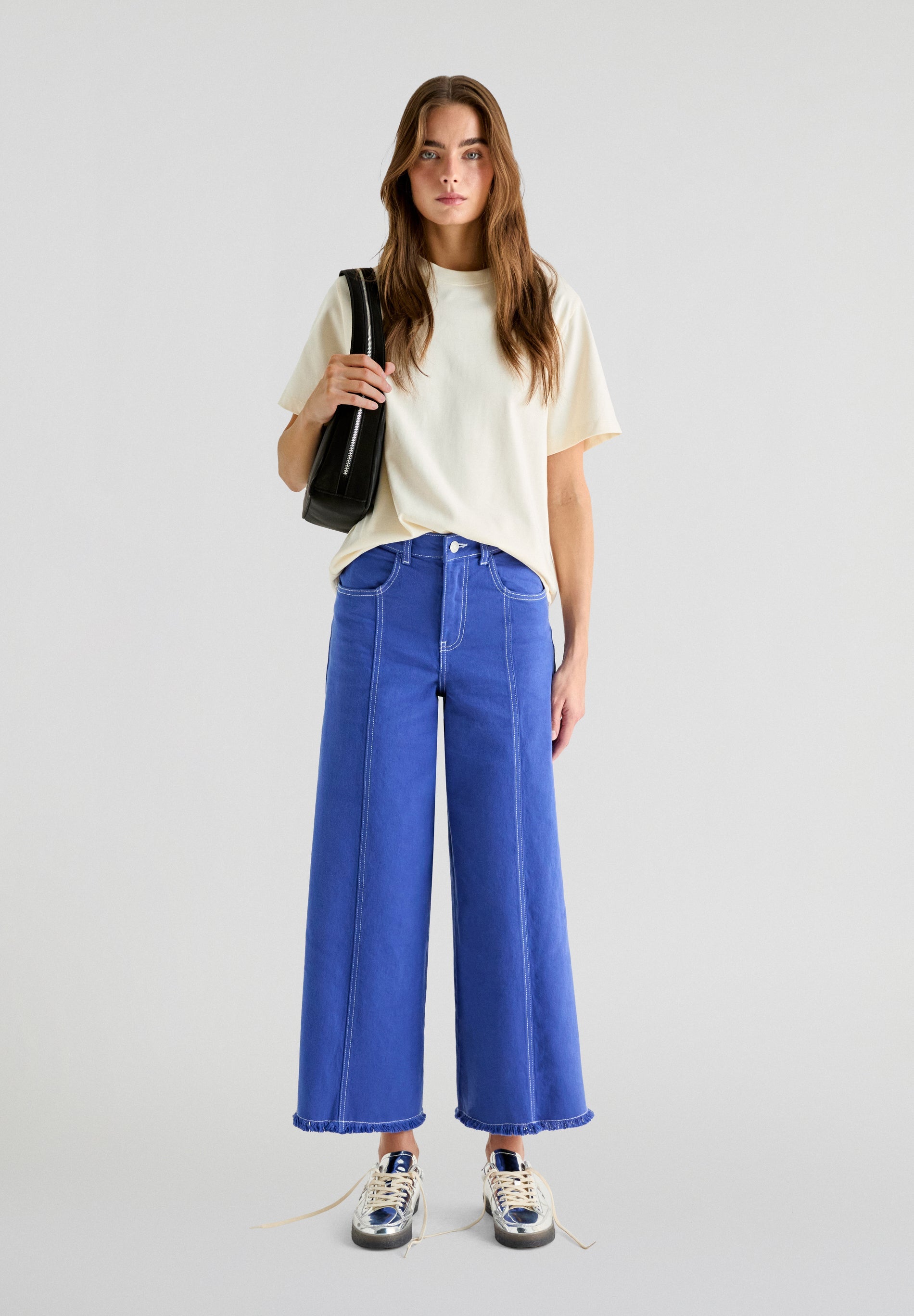 JEANS CULOTTE COSTURAS