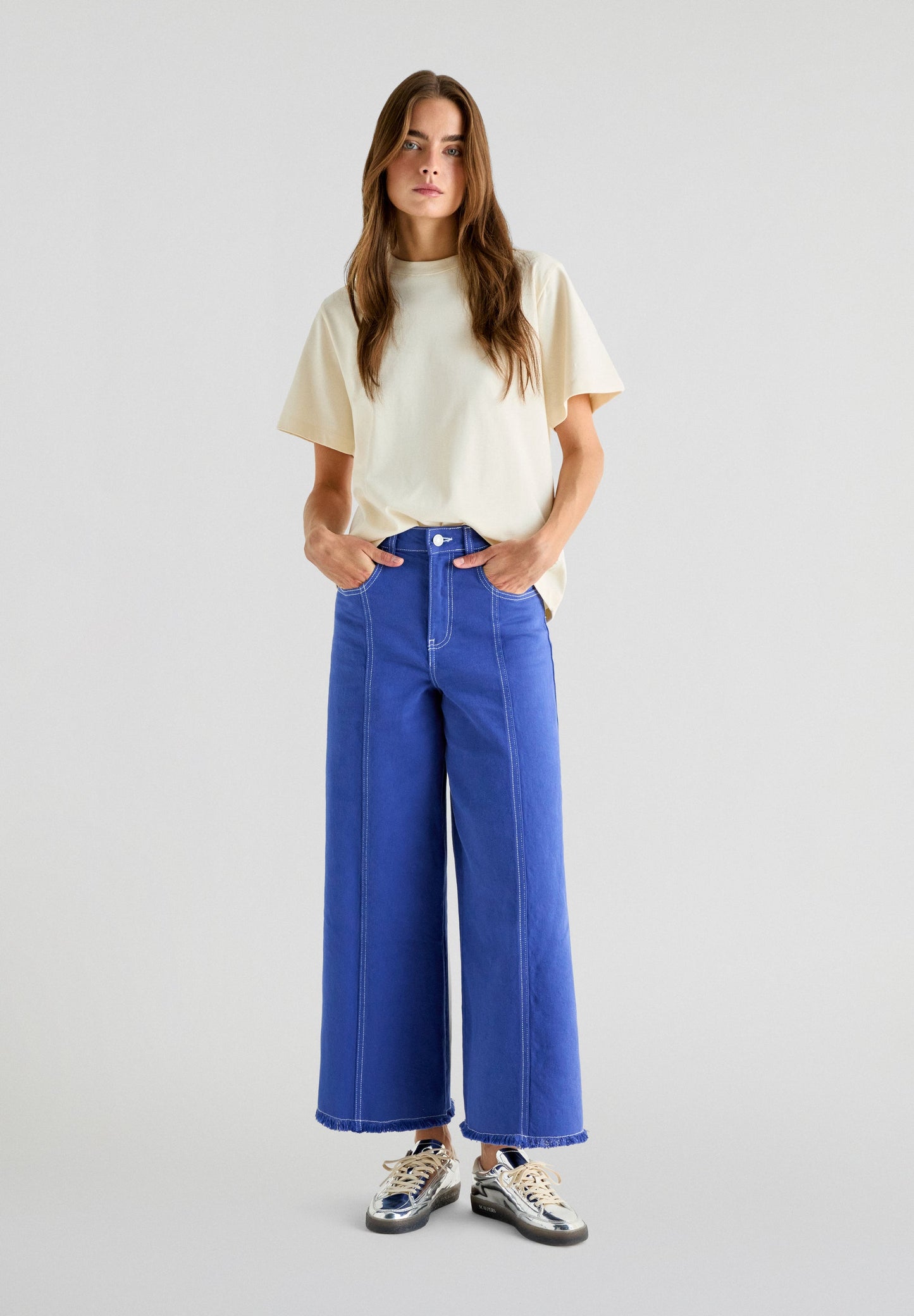 JEANS CULOTTE COSTURAS