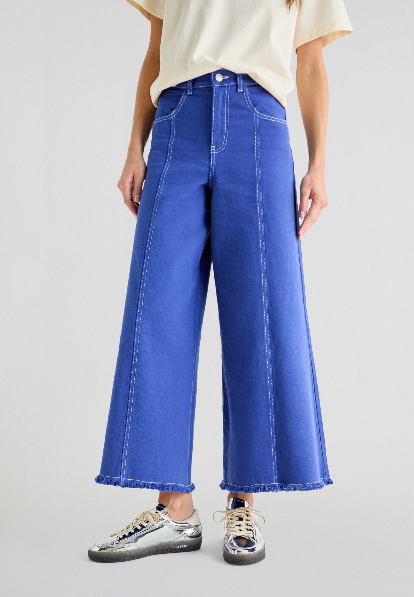 JEANS CULOTTE COSTURAS