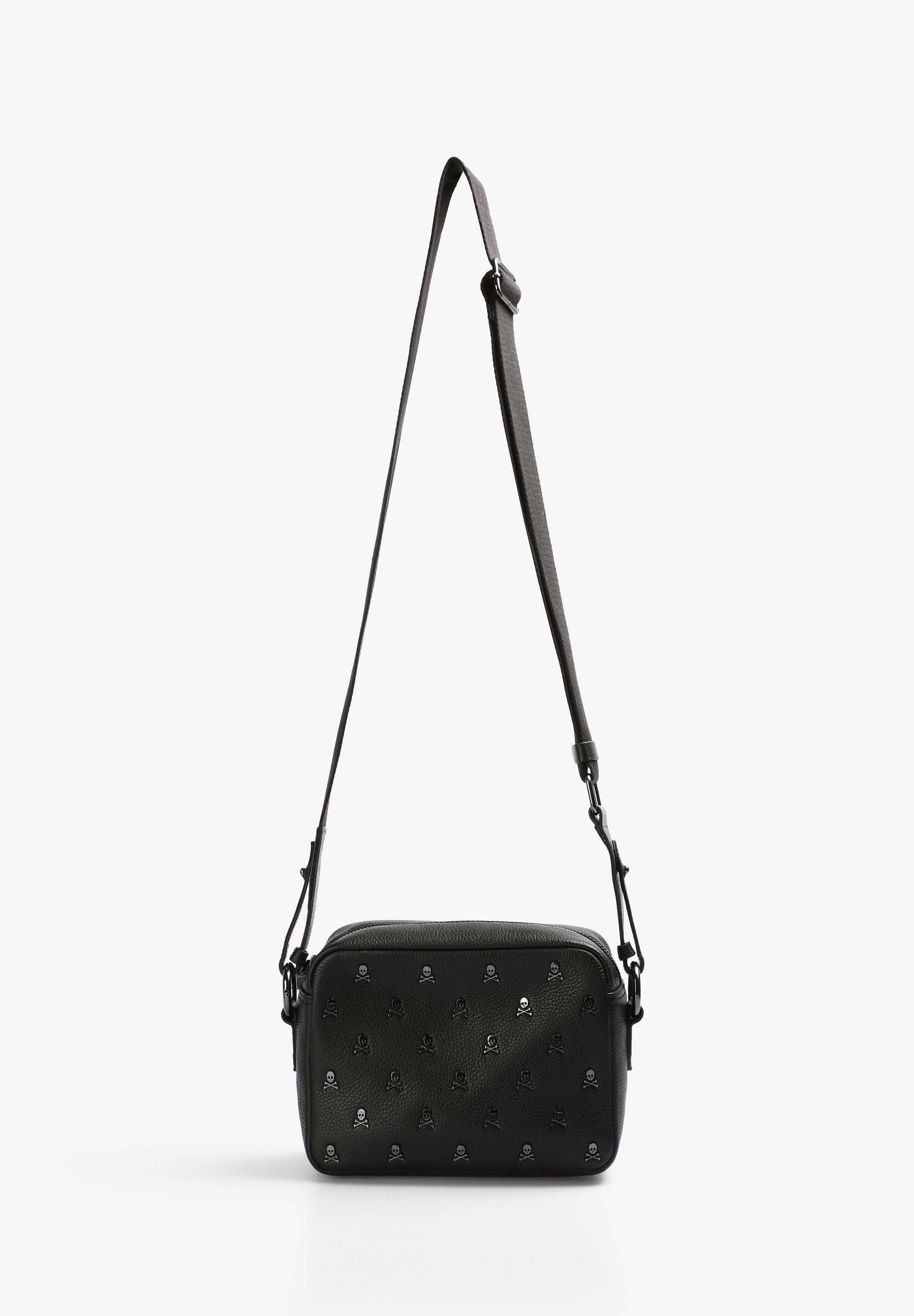 BOLSO PIEL BANDOLERA CALAVERAS ALL OVER