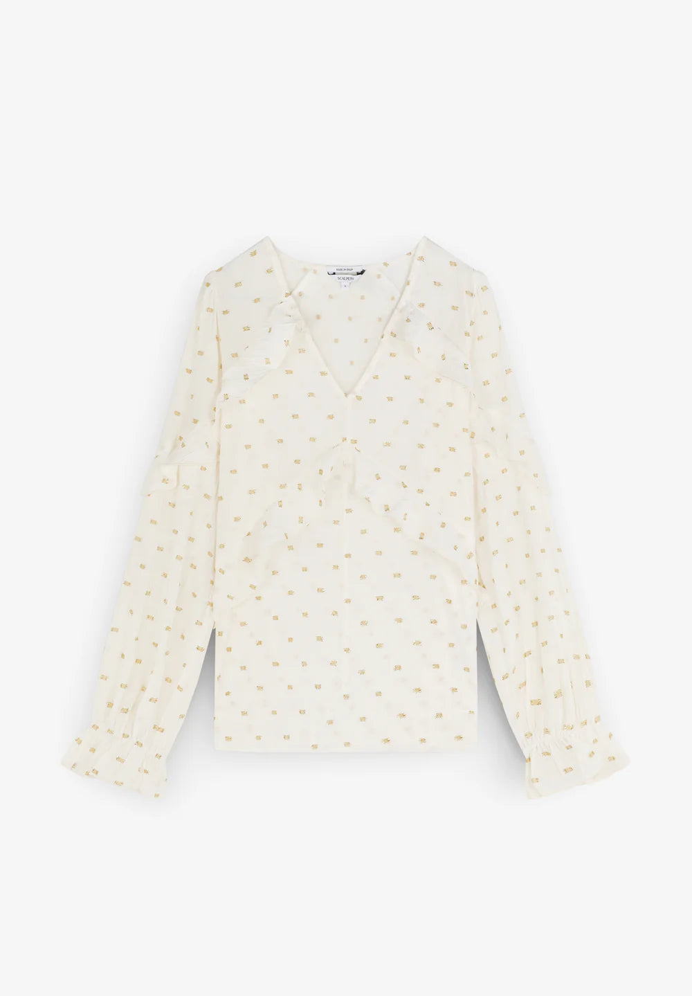 BLUSA VOLANTES DETALLES LÚREX