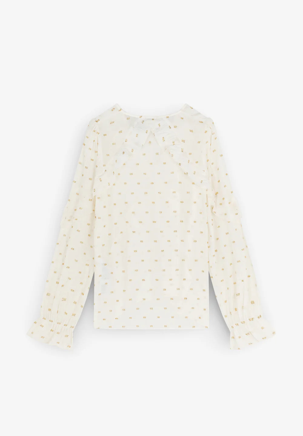 BLUSA VOLANTES DETALLES LÚREX