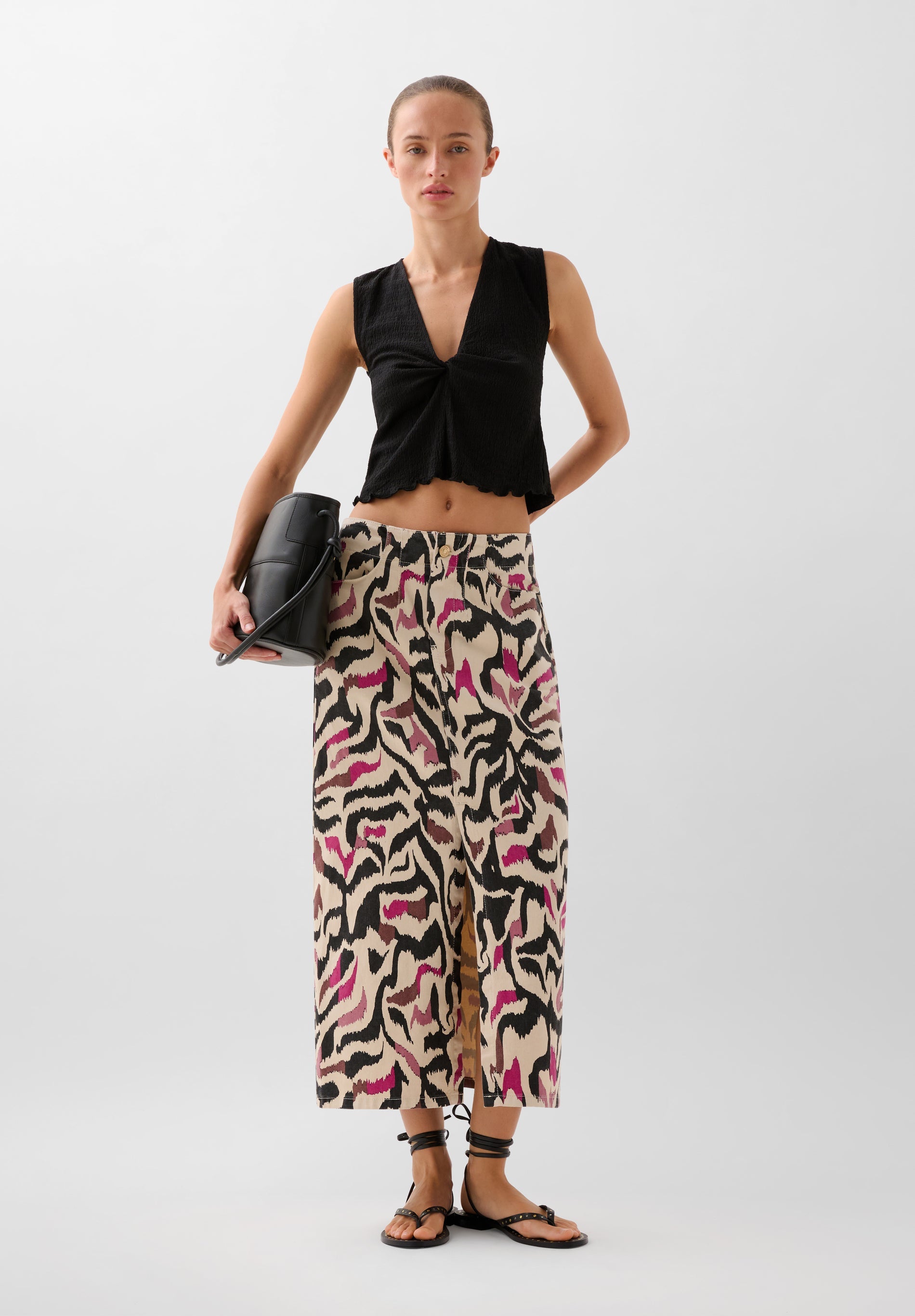 FALDA PRINT DENIM