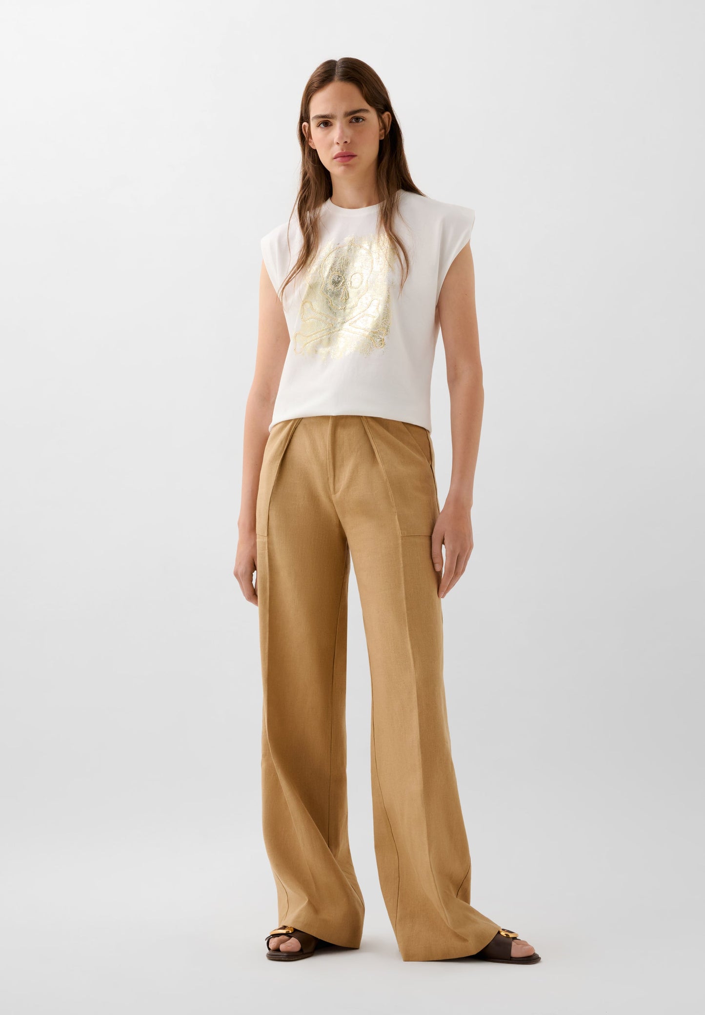 CAMISETA PRINT METALIZADO CALAVERA