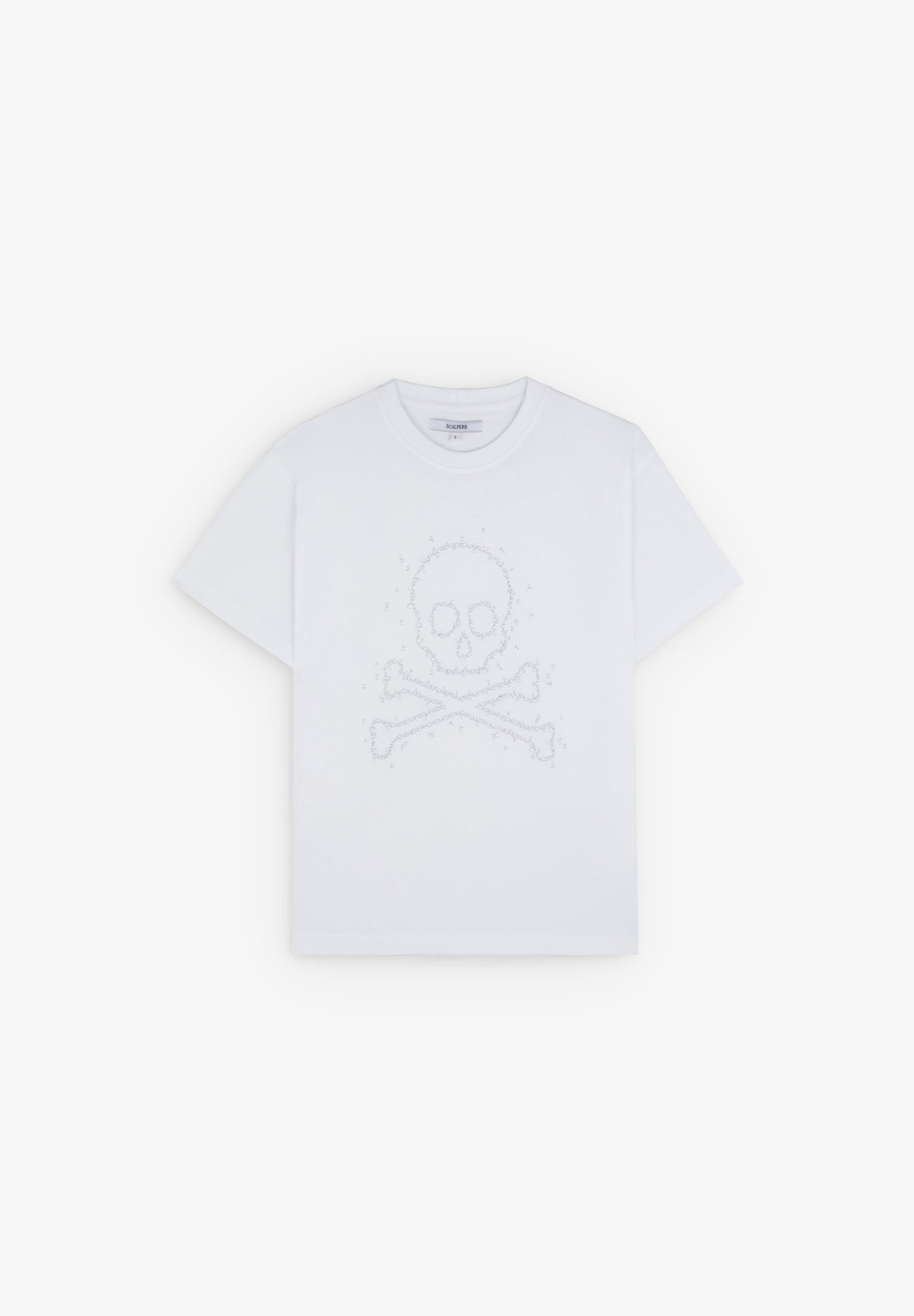 CAMISETA LETRAS CALAVERA
