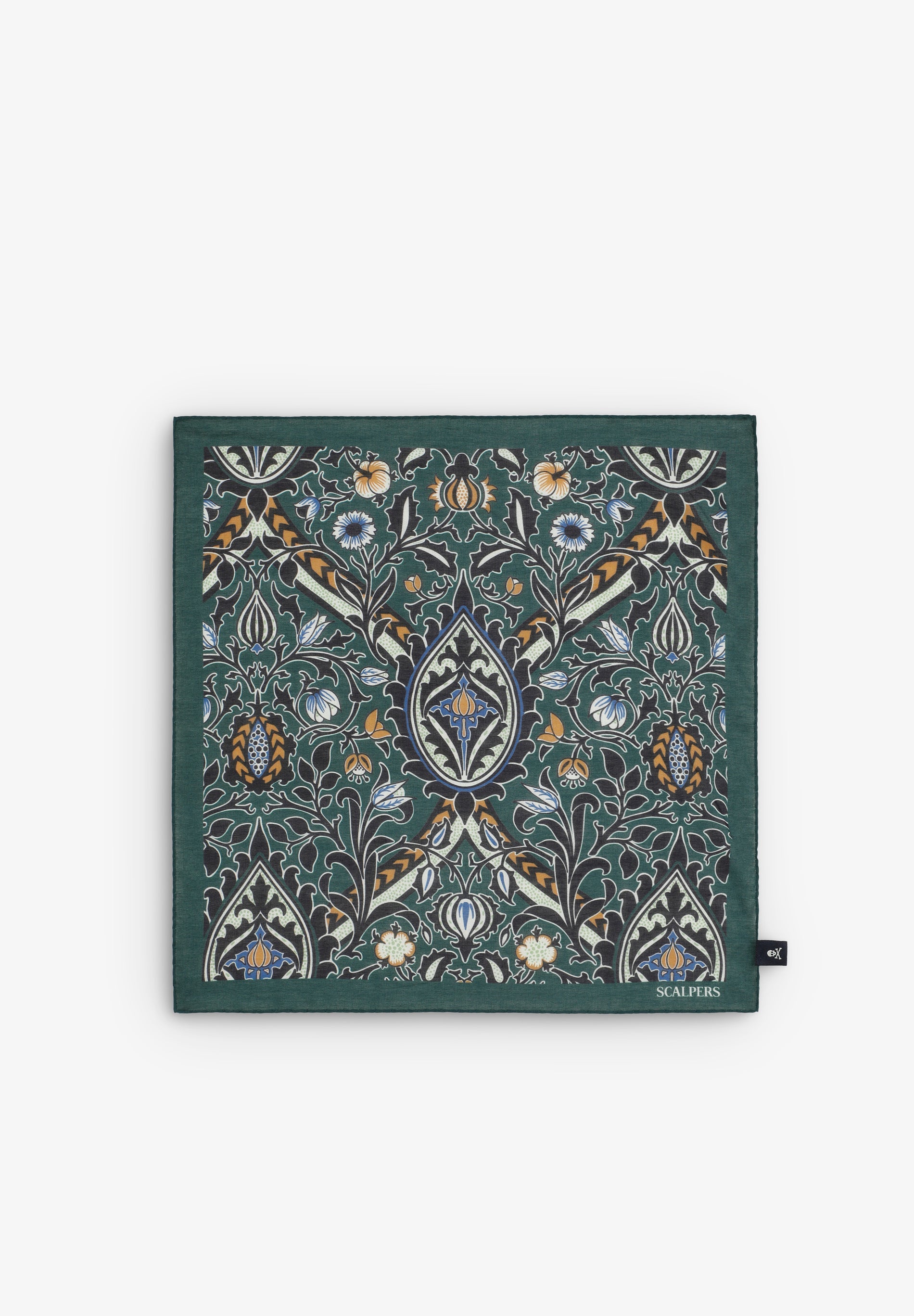 PAÑUELO SEDA ESTAMPADO TROPICAL