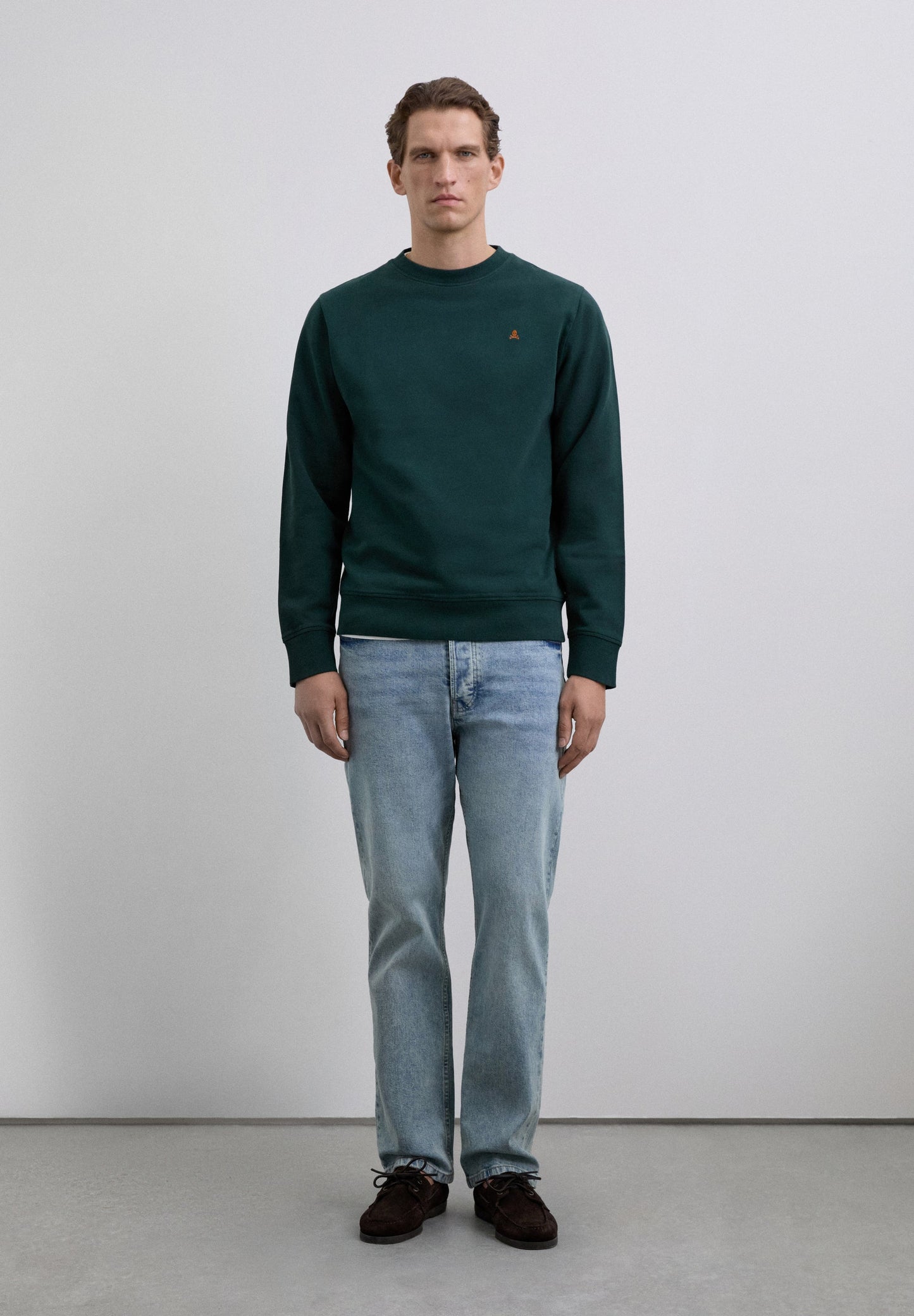 SUDADERA BORDADA CONTRASTE ALGODÓN