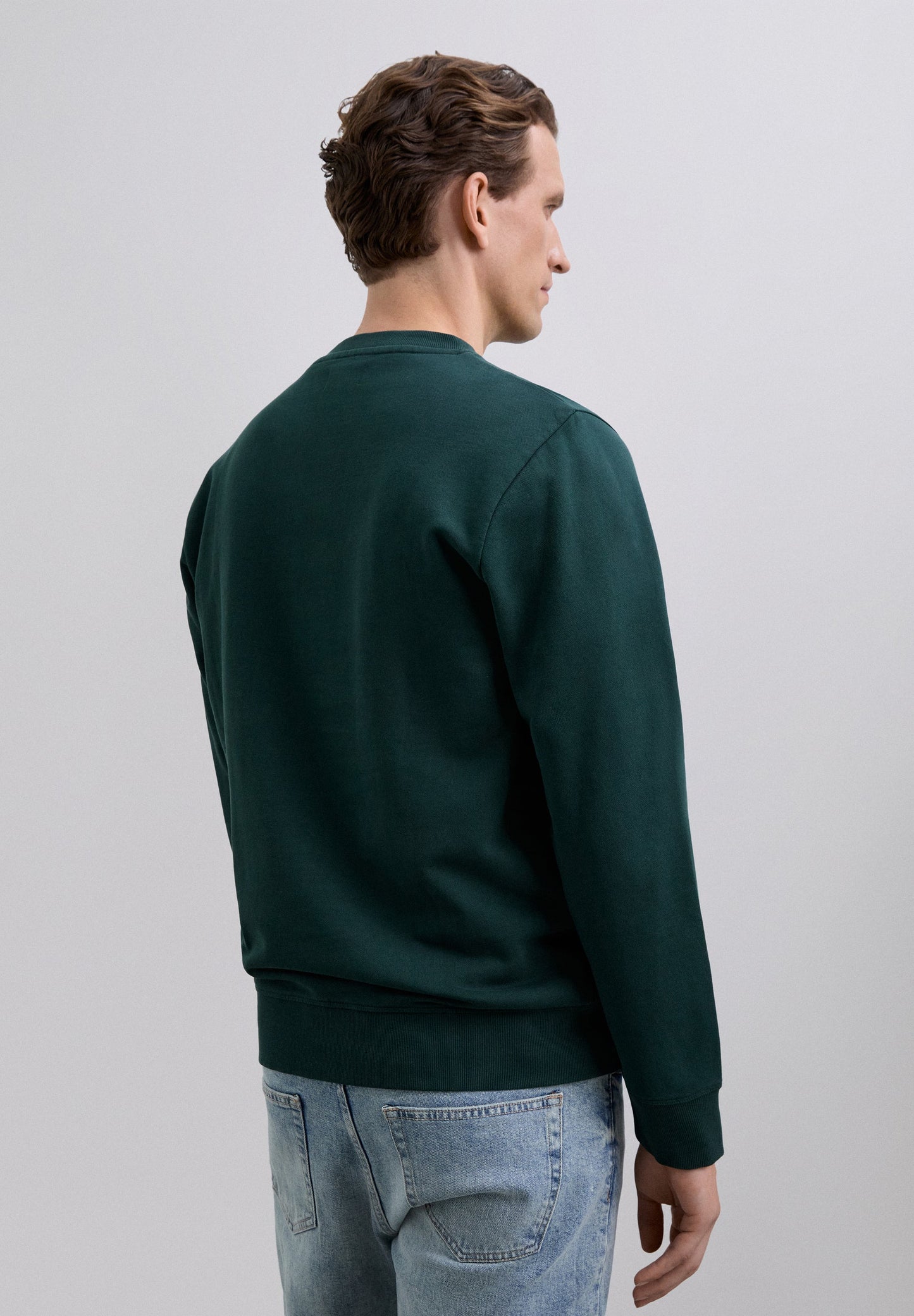 SUDADERA BORDADA CONTRASTE ALGODÓN