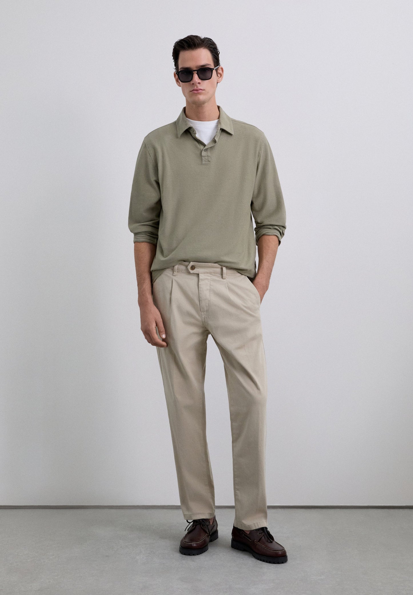 POLO MANGA LARGA PUNTO