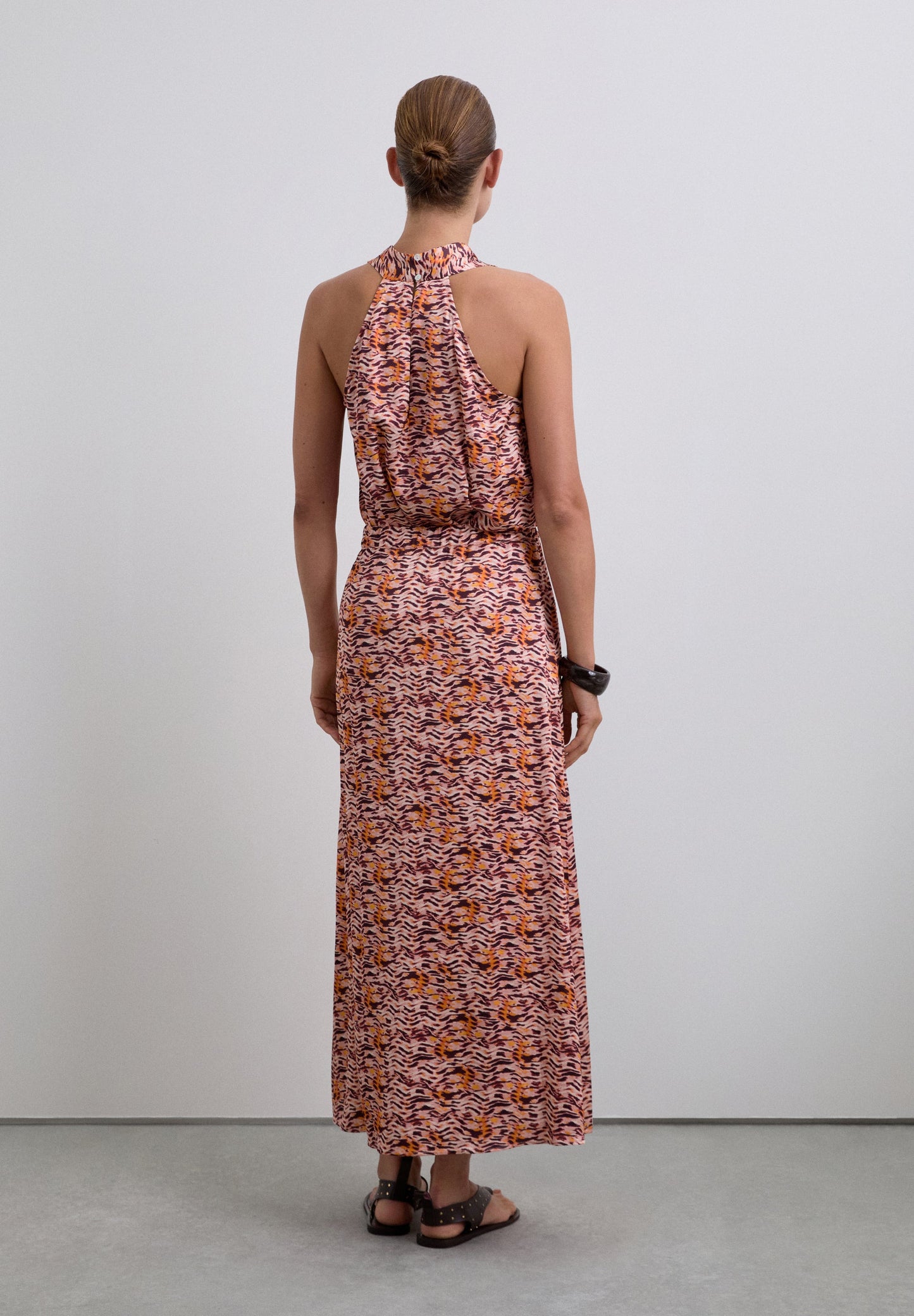 FALDA MIDI FLUIDA ESTAMPADA