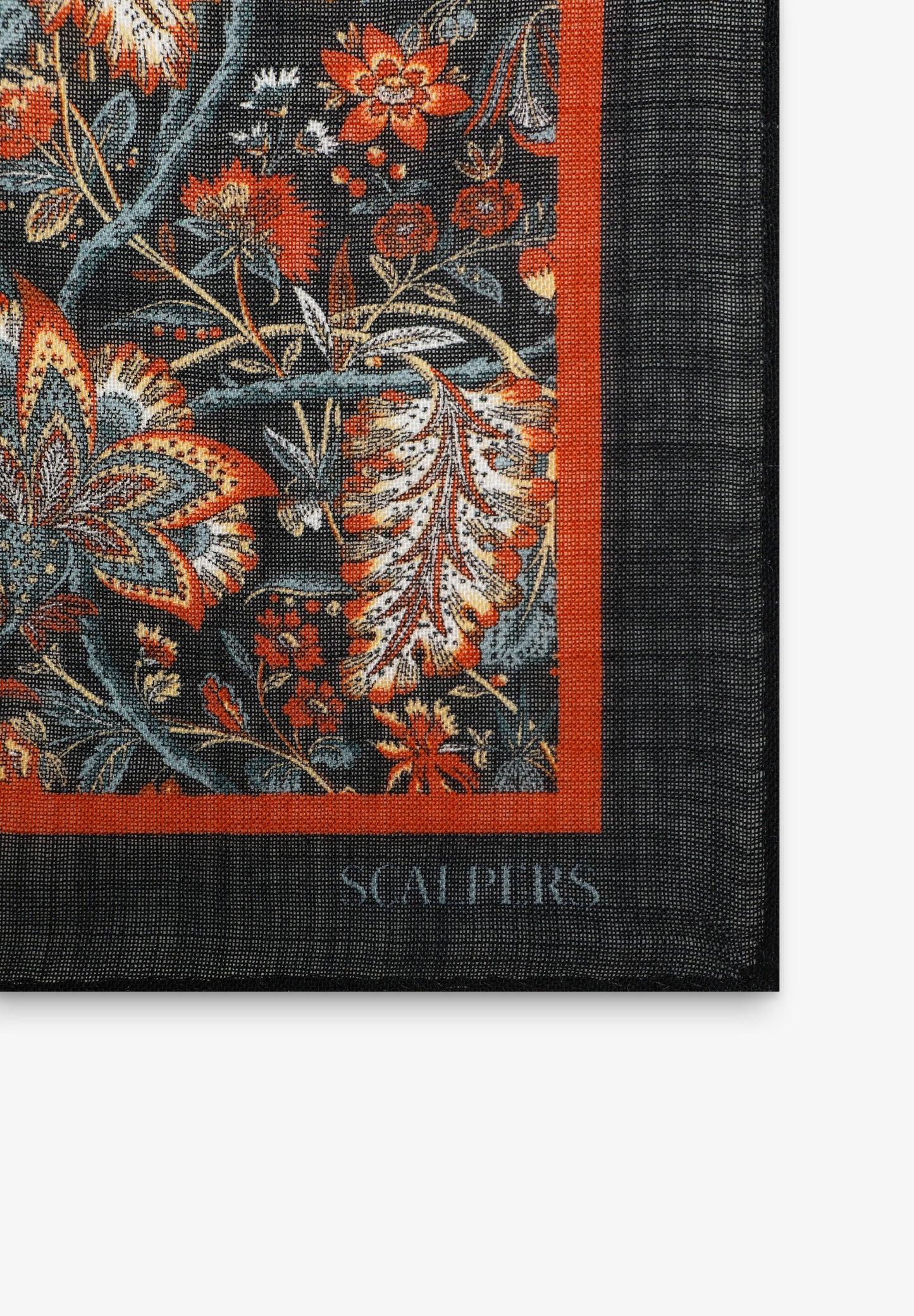 PAÑUELO SEDA ESTAMPADO FLORES