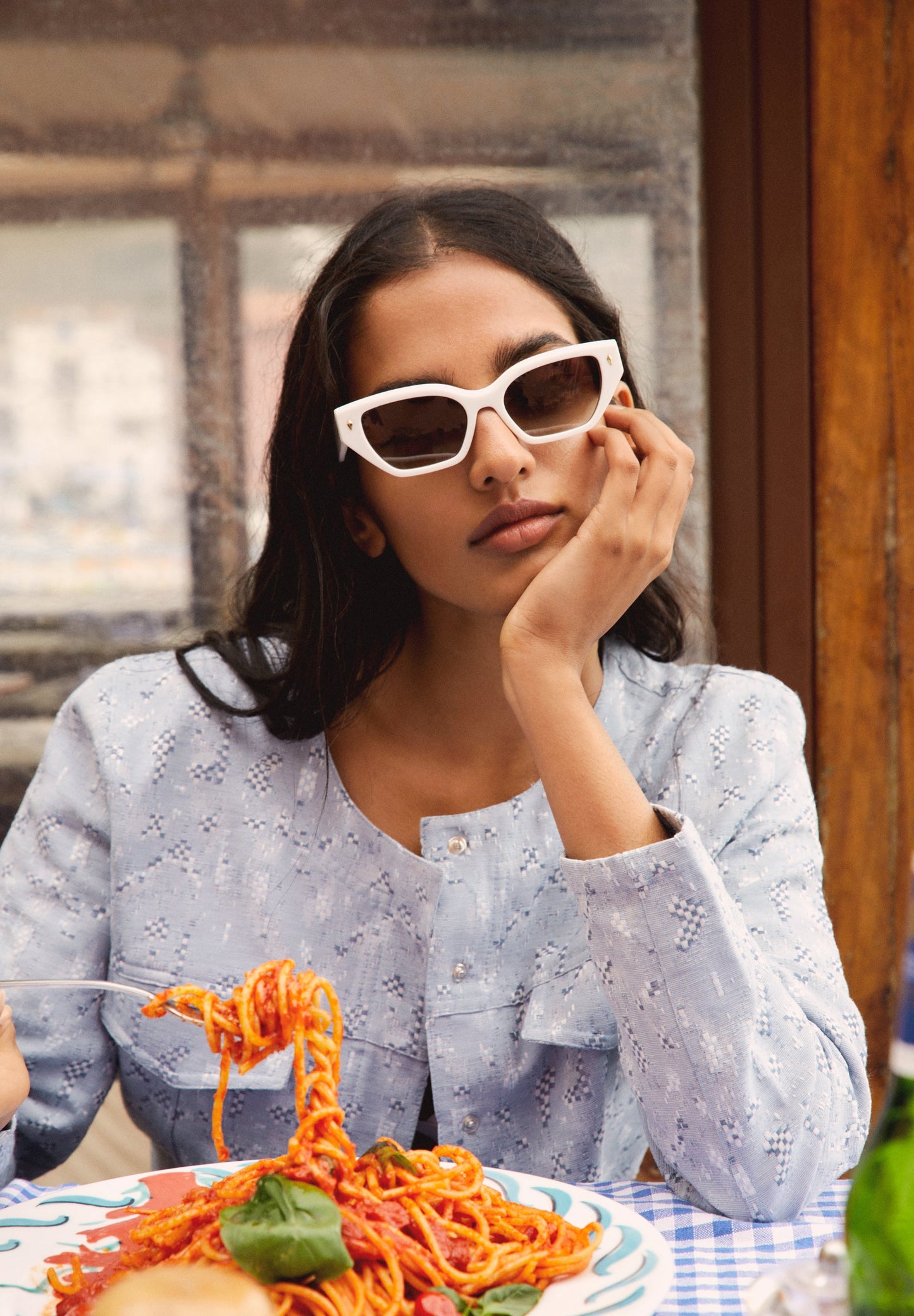 CHAQUETA DENIM JACQUARD