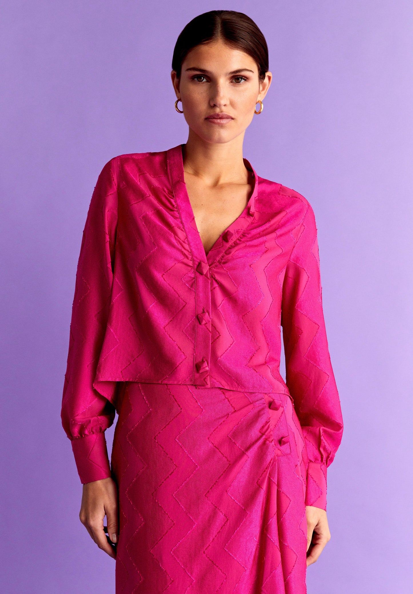 BLUSA JACQUARD ZIGZAG