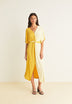 VESTIDO MIDI CUPRO BICOLOR
